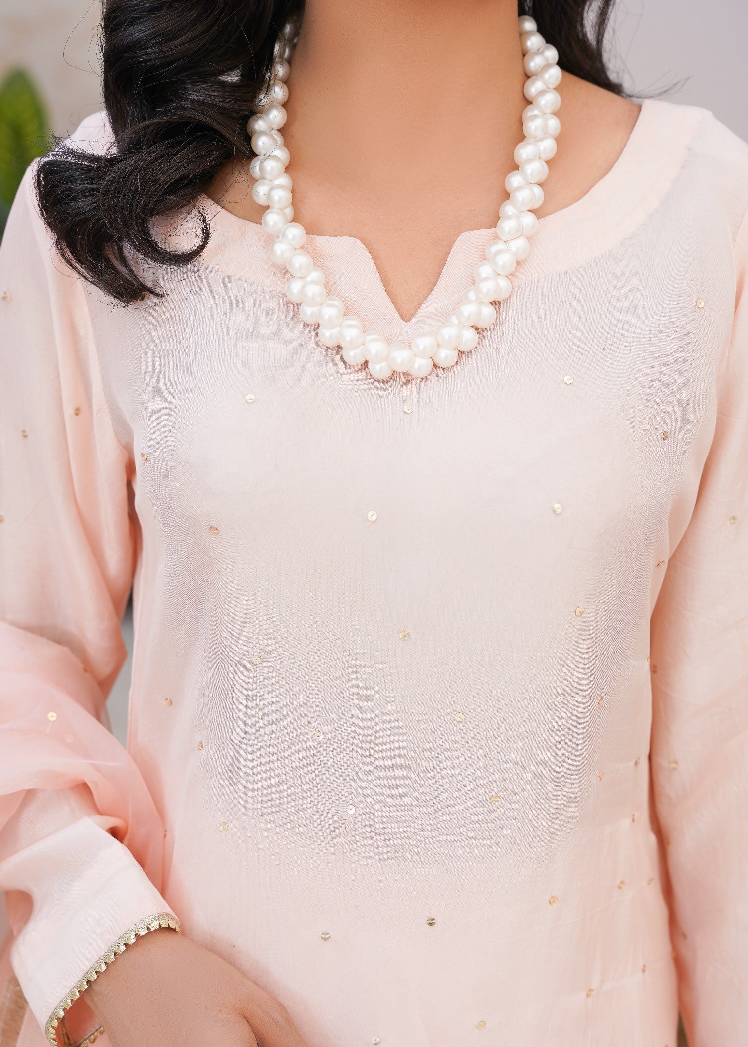 Kashaf Light peach Farshi shalwar Women 3pcs