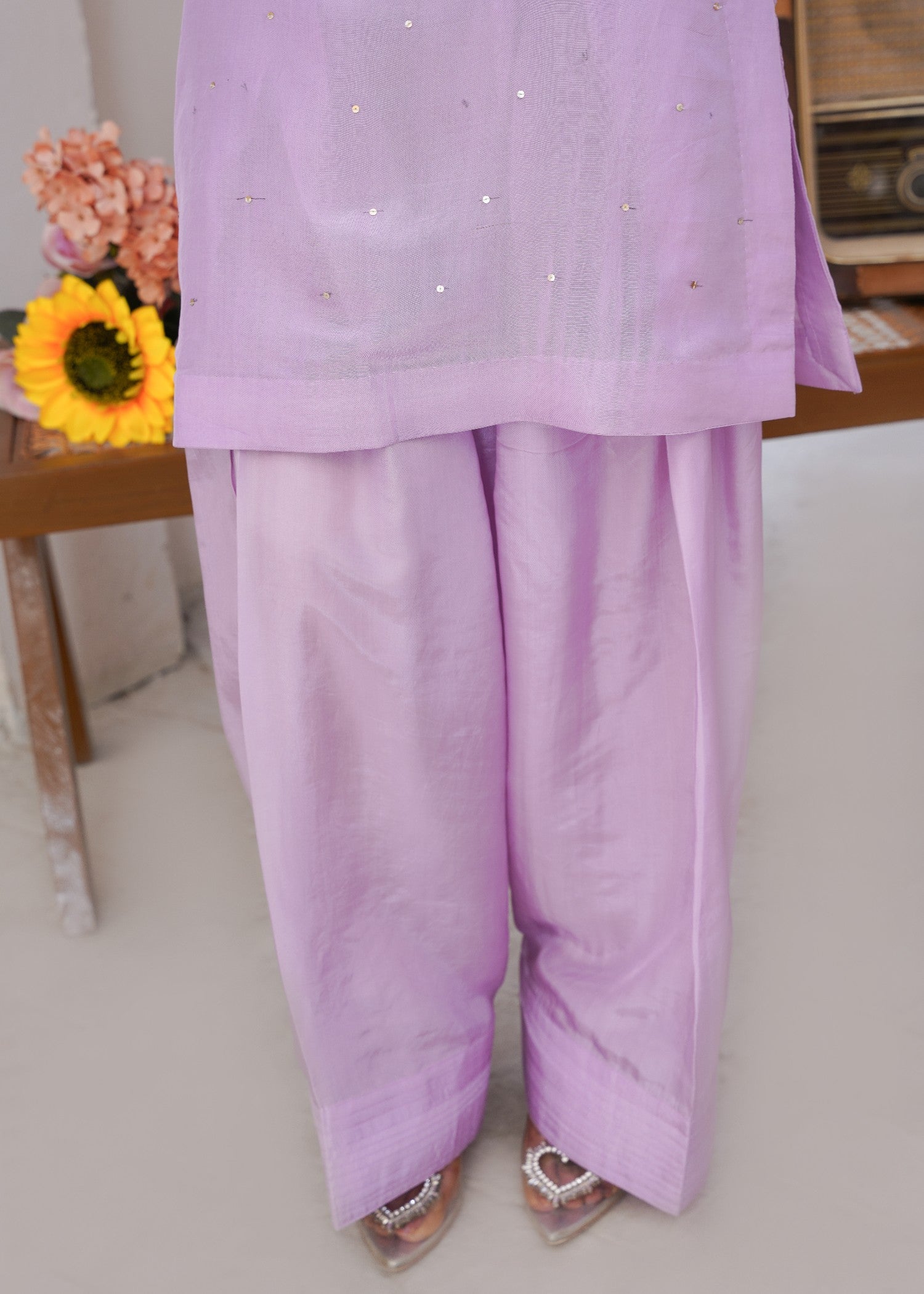 Kashaf lilac Farshi shalwar Women 3pcs