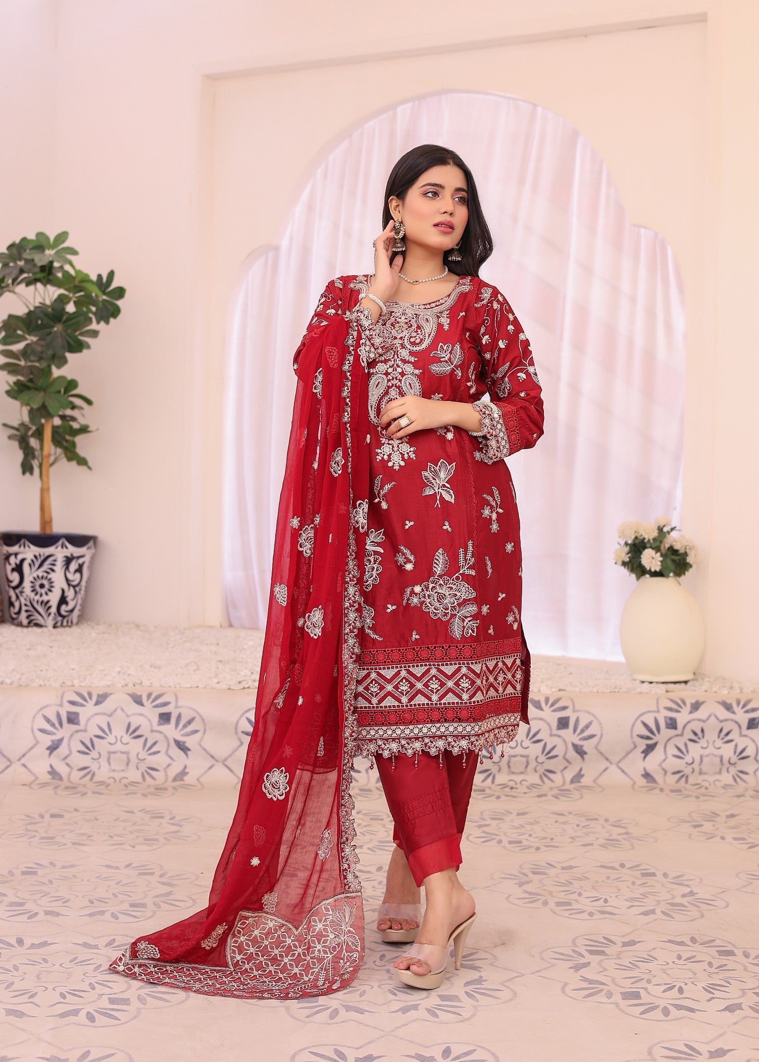 Umer Aayan B3 MAROON Women 3pcs