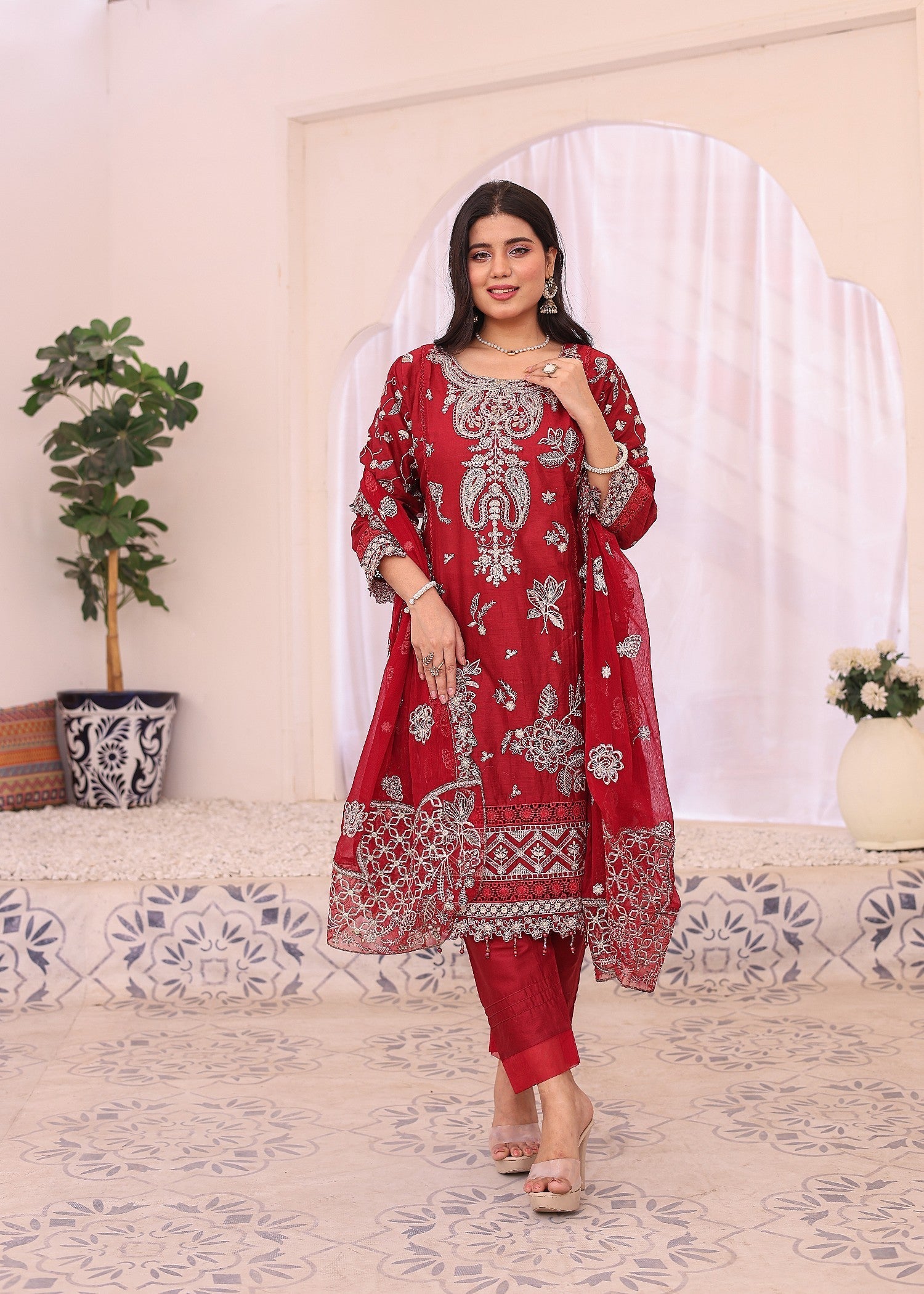 Umer Aayan B3 MAROON Women 3pcs