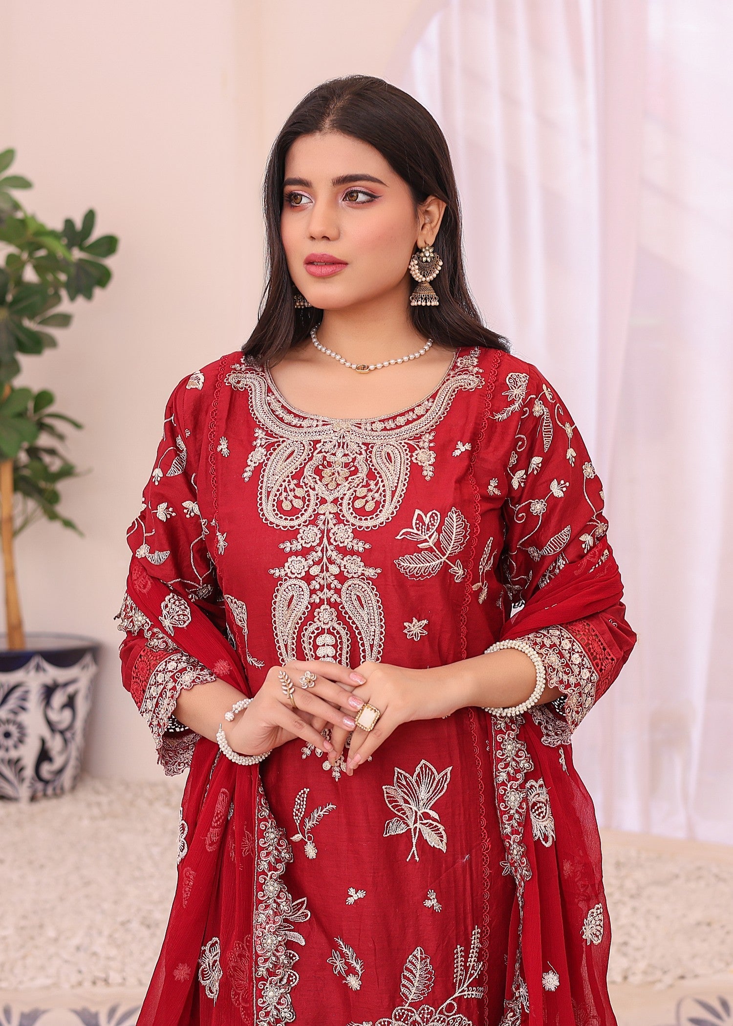 Umer Aayan B3 MAROON Women 3pcs