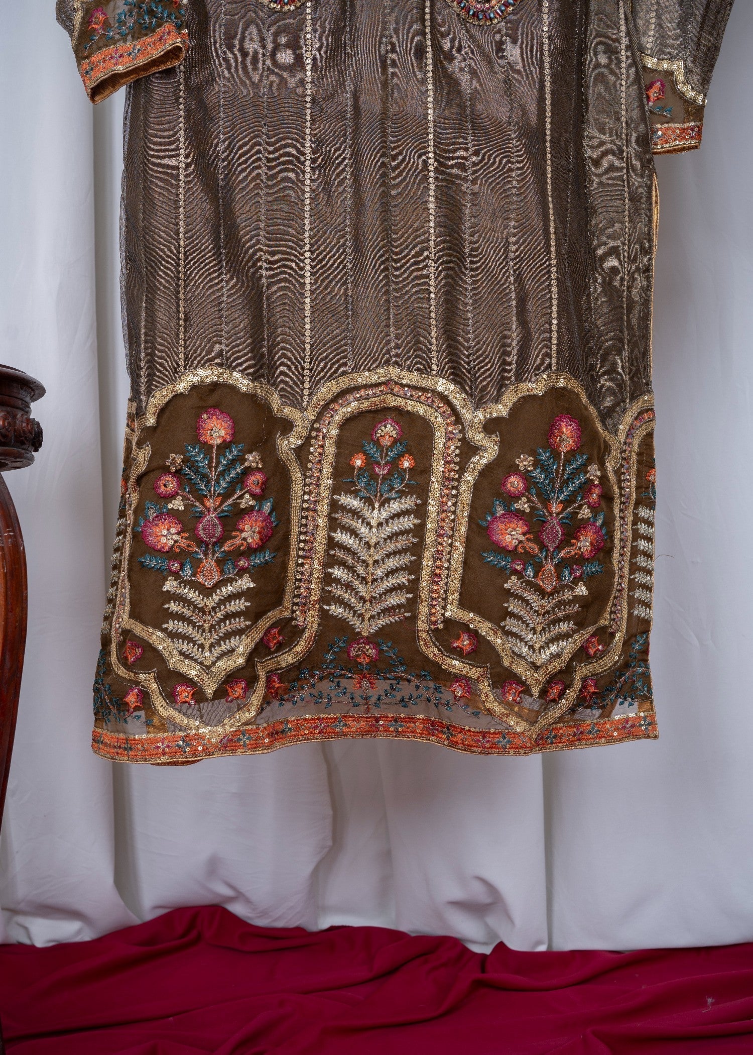 Zara Creation Kurta Set Mocha Women 3pcs