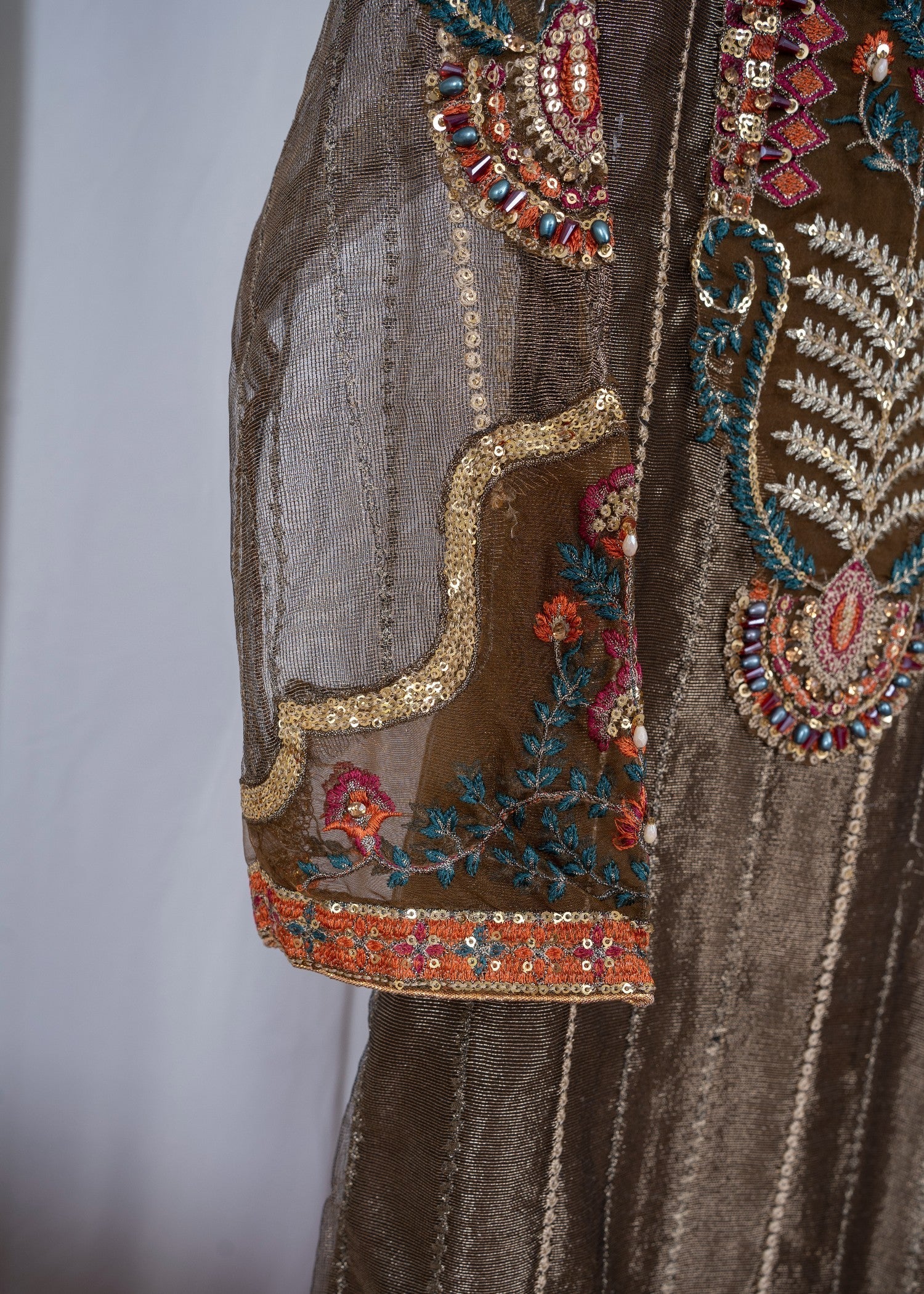 Zara Creation Kurta Set Mocha Women 3pcs