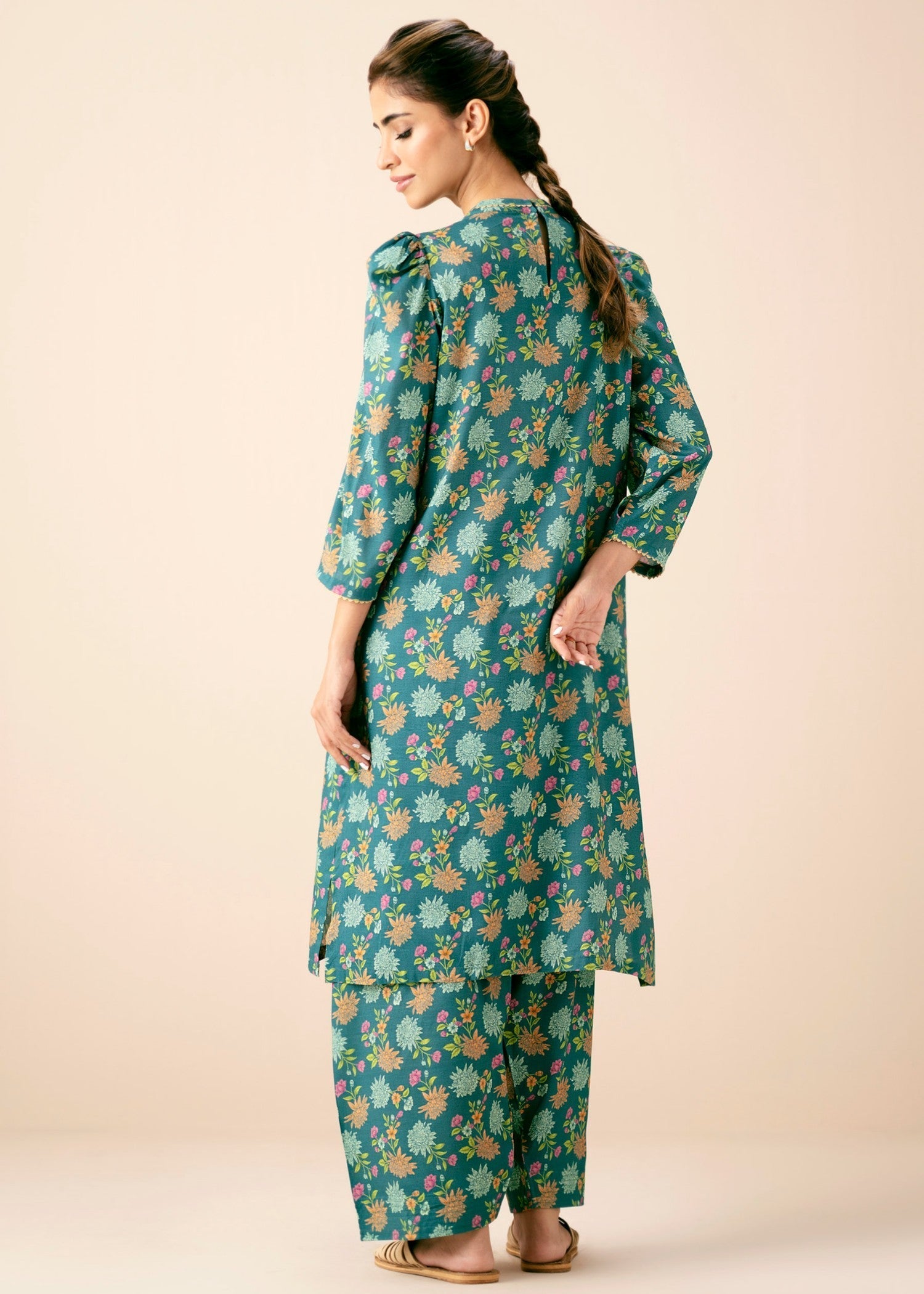 Zeen Stitched Printed Raw Silk Suit WLM24183 Women 2pcs