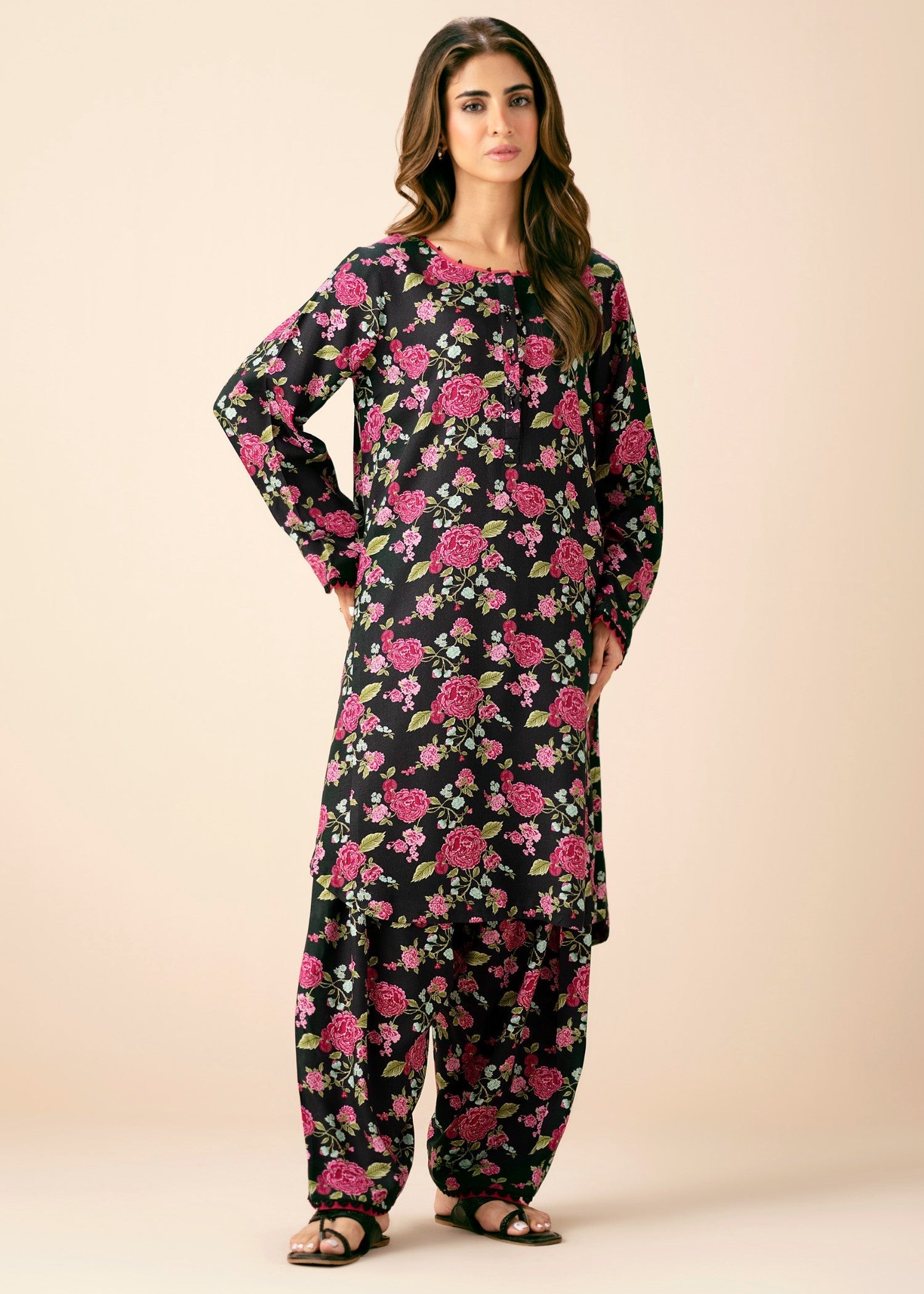 Zeen Stitched Printed Viscose Crepe Suit WLM24148 Women 2pcs