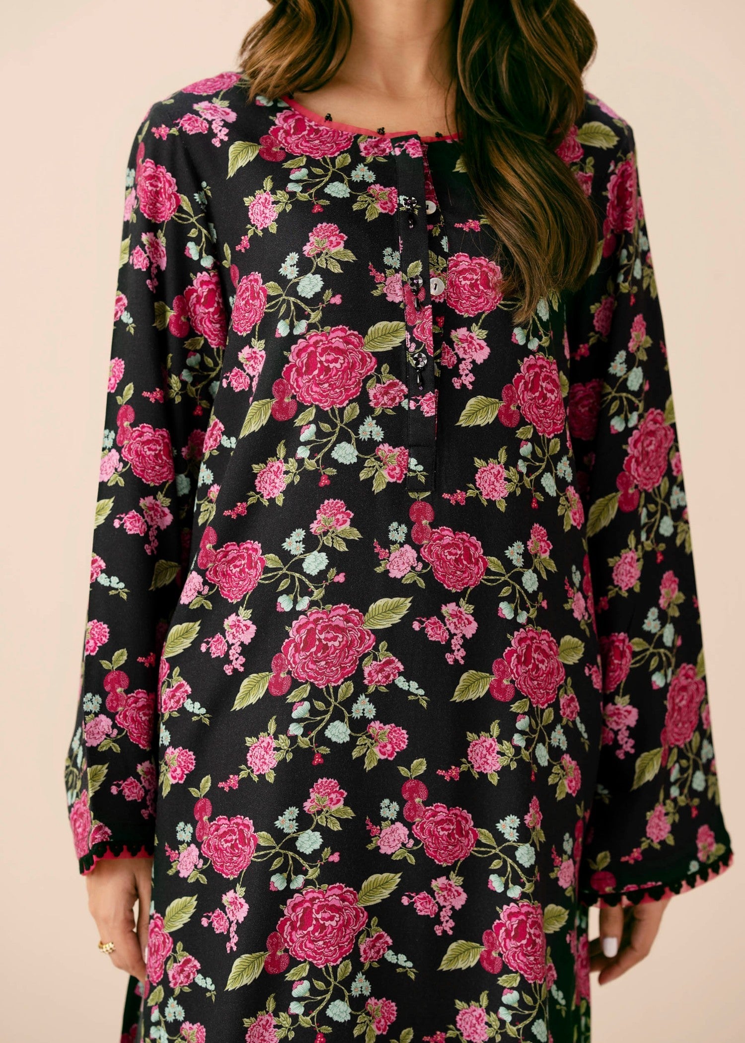 Zeen Stitched Printed Viscose Crepe Suit WLM24148 Women 2pcs