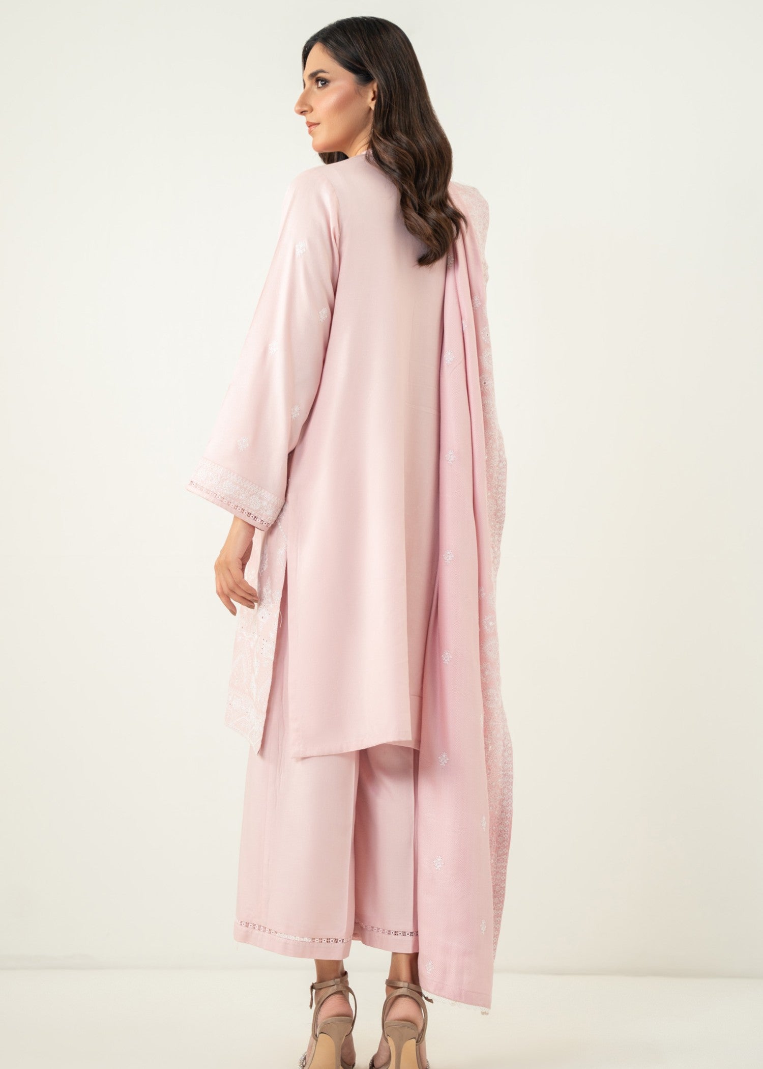 Zeen Stitched Embroidered Viscose Crepe Chikankari Suit WLM34675 Women 3pcs