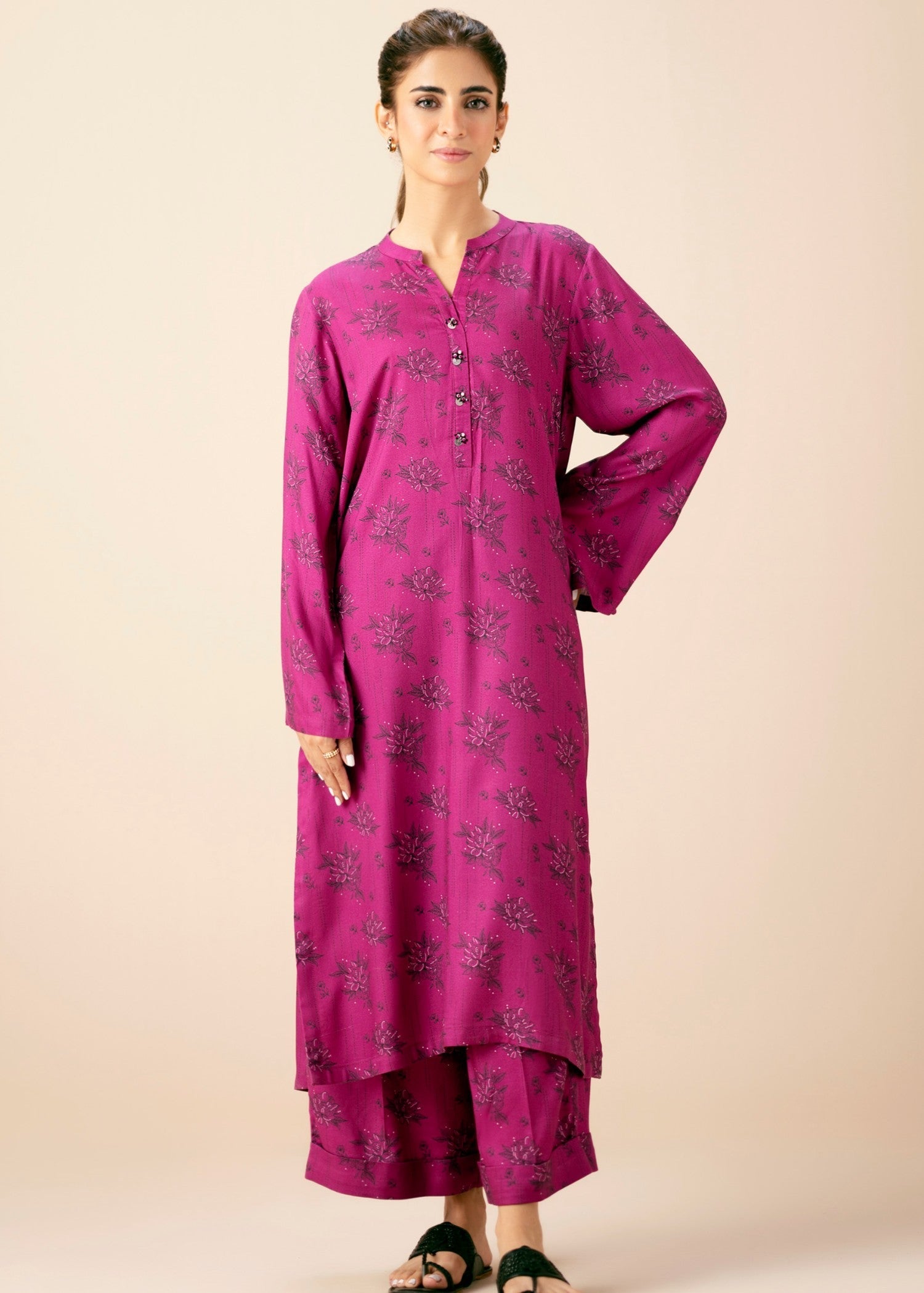 Zeen Stitched Printed Viscose Crepe Suit WLM24184 Women 2pcs