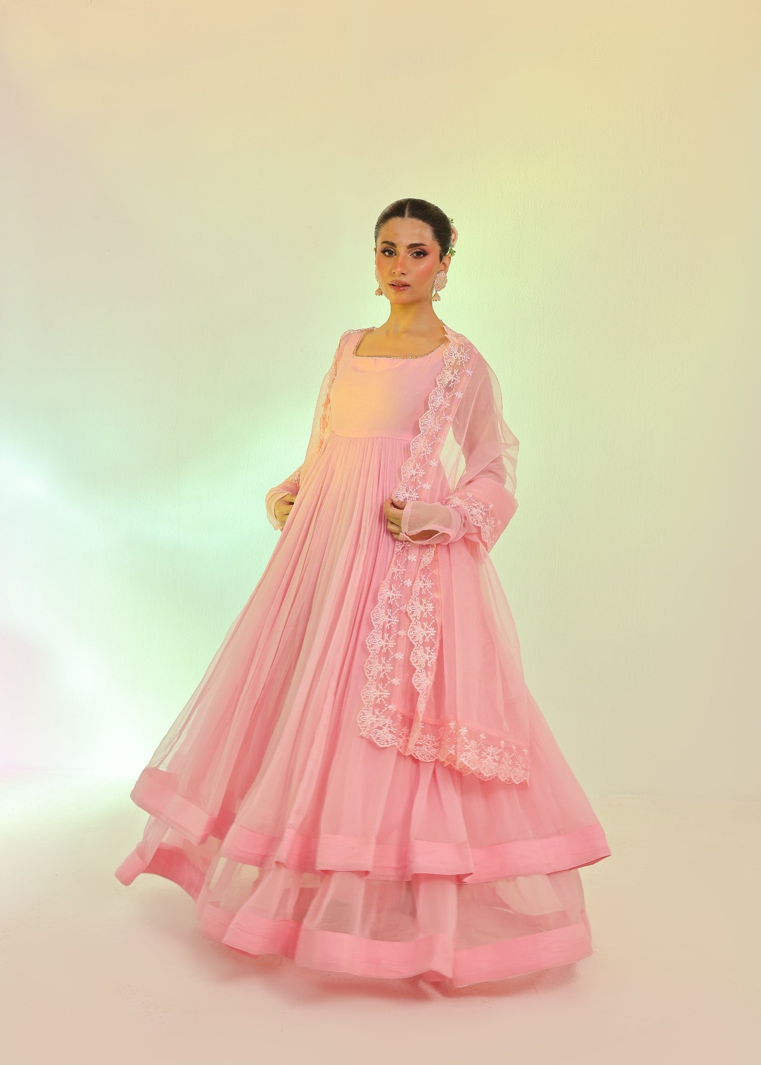 Ripret Pink Tier Pishwas Women 2pcs