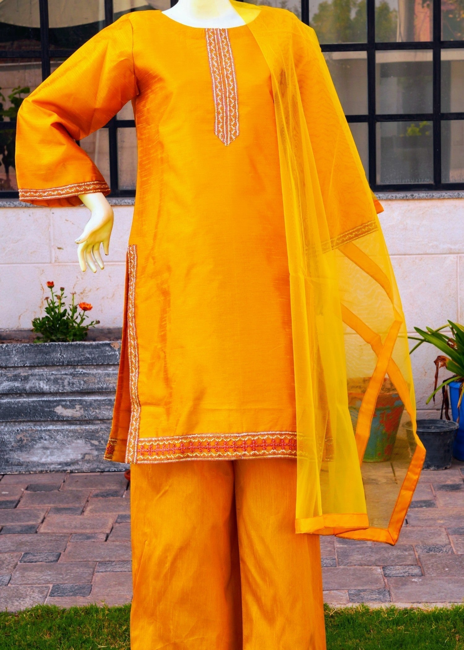Gulle Eida Farshi mustard Women 3pcs