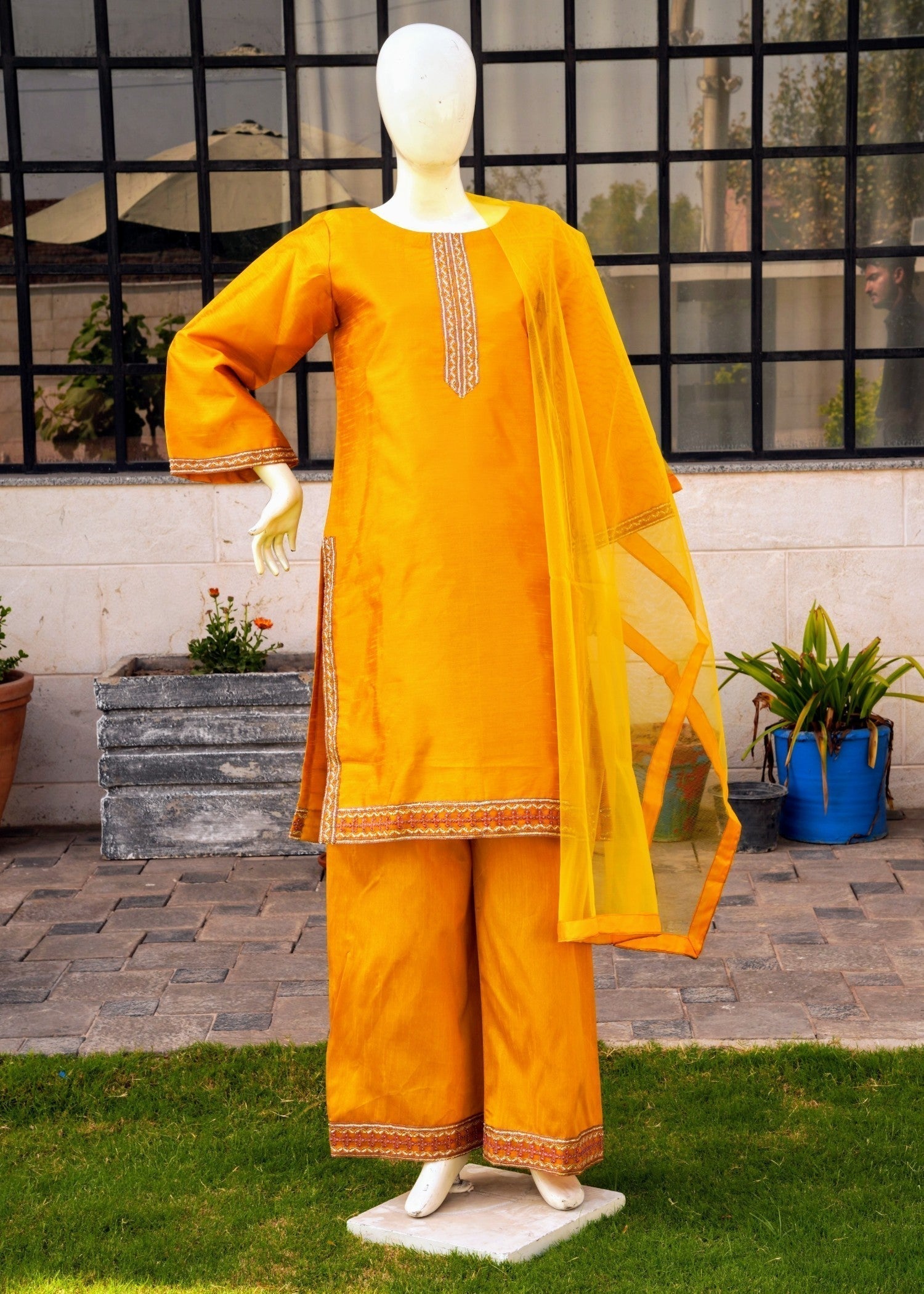 Gulle Eida Farshi mustard Women 3pcs
