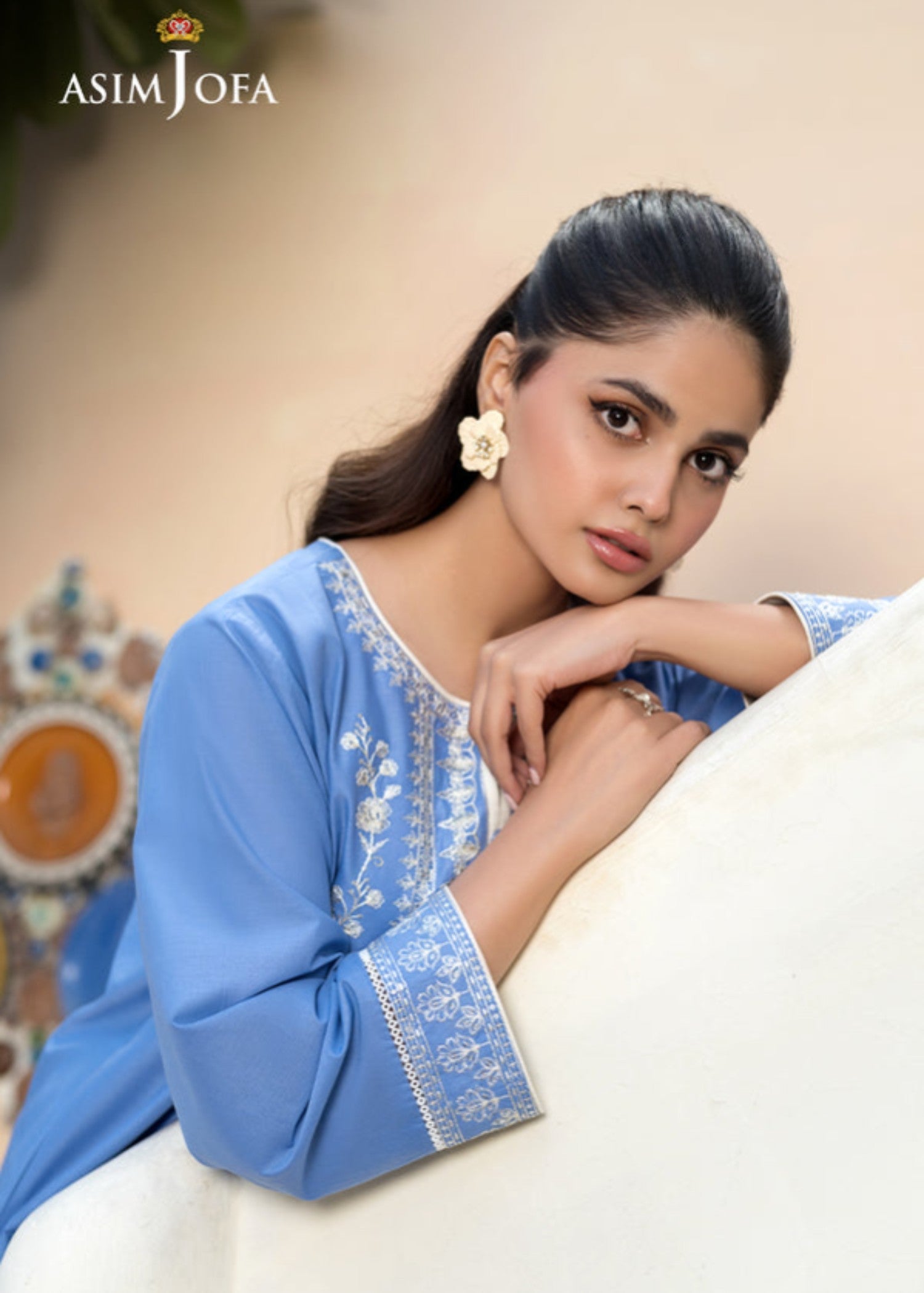 Asim Jofa AJPB 89 EMBROIDERED CAMBRIC Women 1pcs