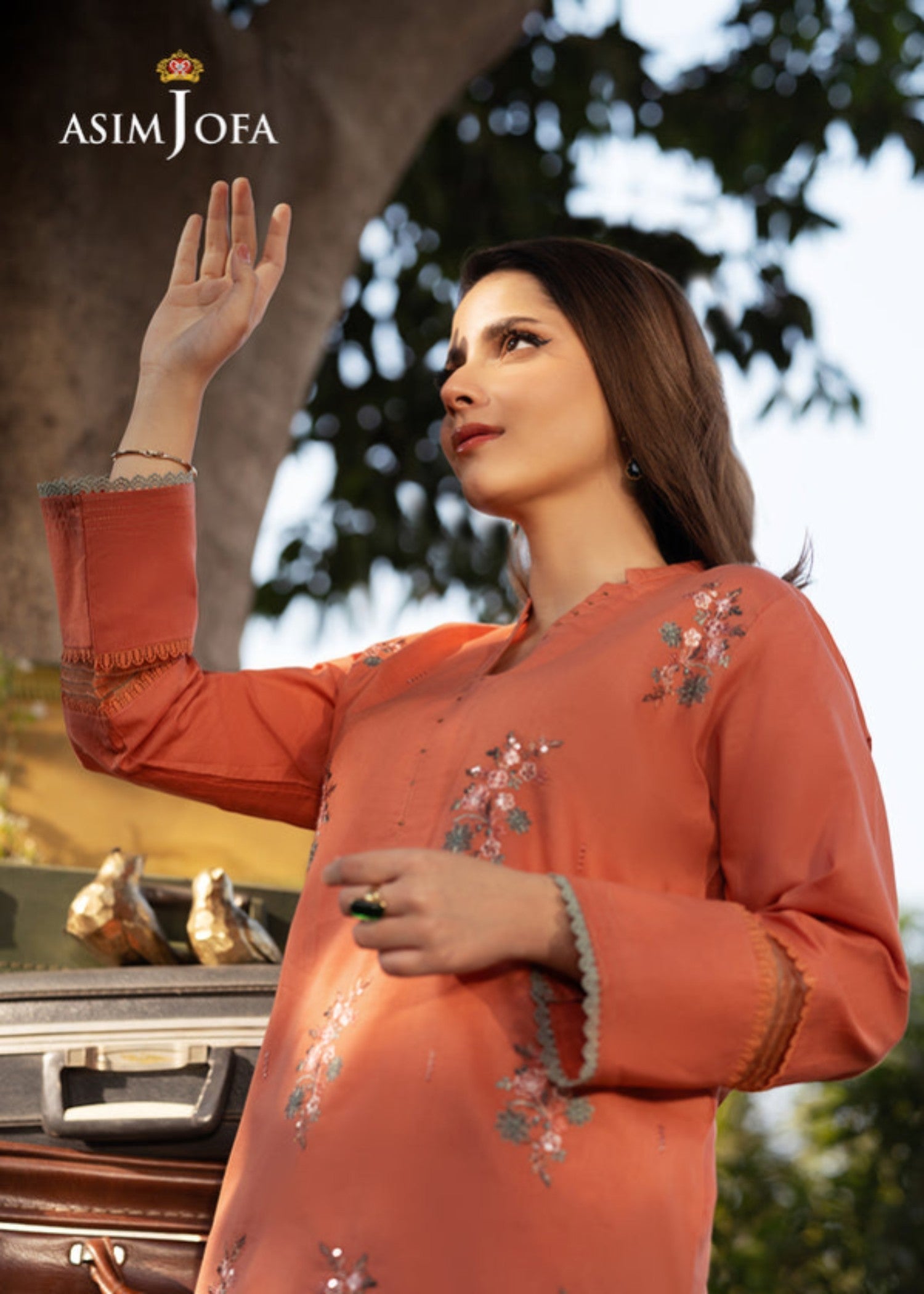 Asim Jofa AJPB 96 EMBROIDERED CAMBRIC Women 2pcs