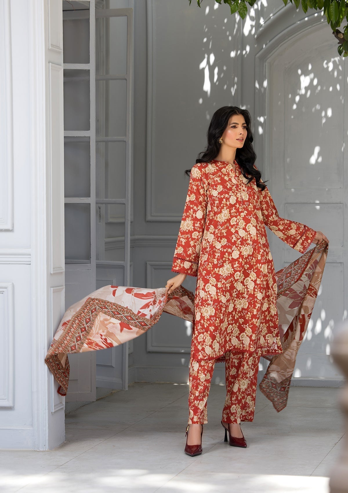 Bin Tayyab BT006183 RED Women 3pcs