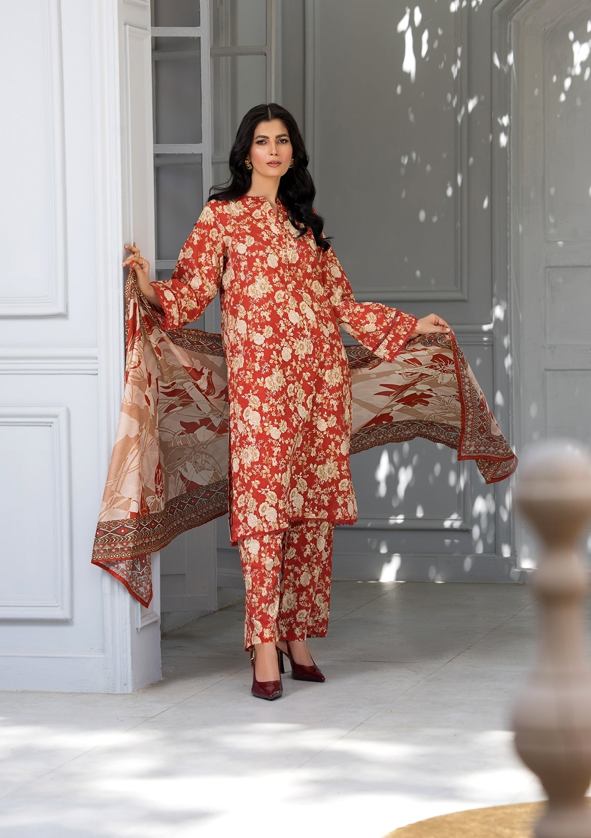 Bin Tayyab BT006183 RED Women 3pcs