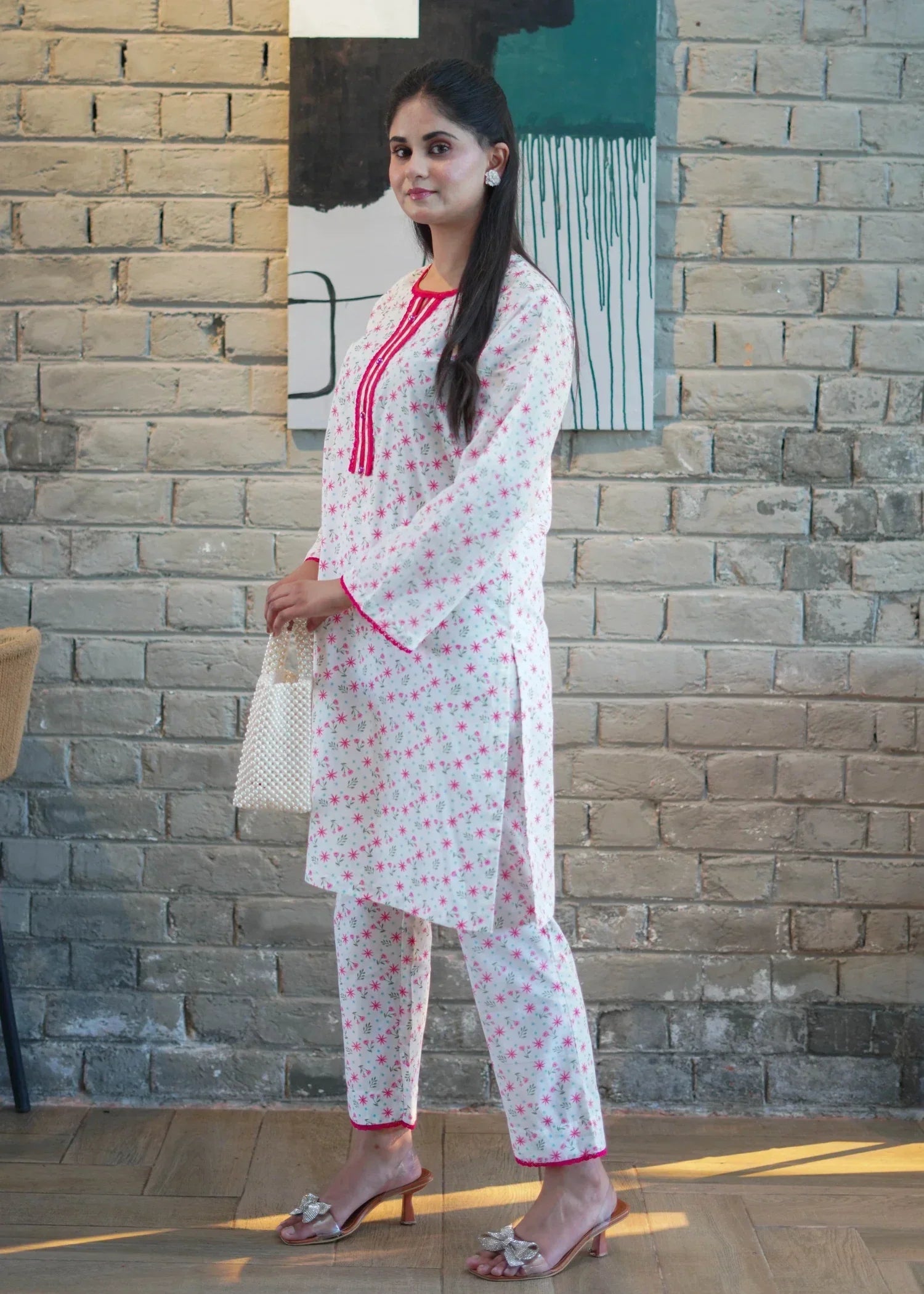 Amna Ali Nawaz Co Ord Set Lawn CHANDNI Women 2pcs