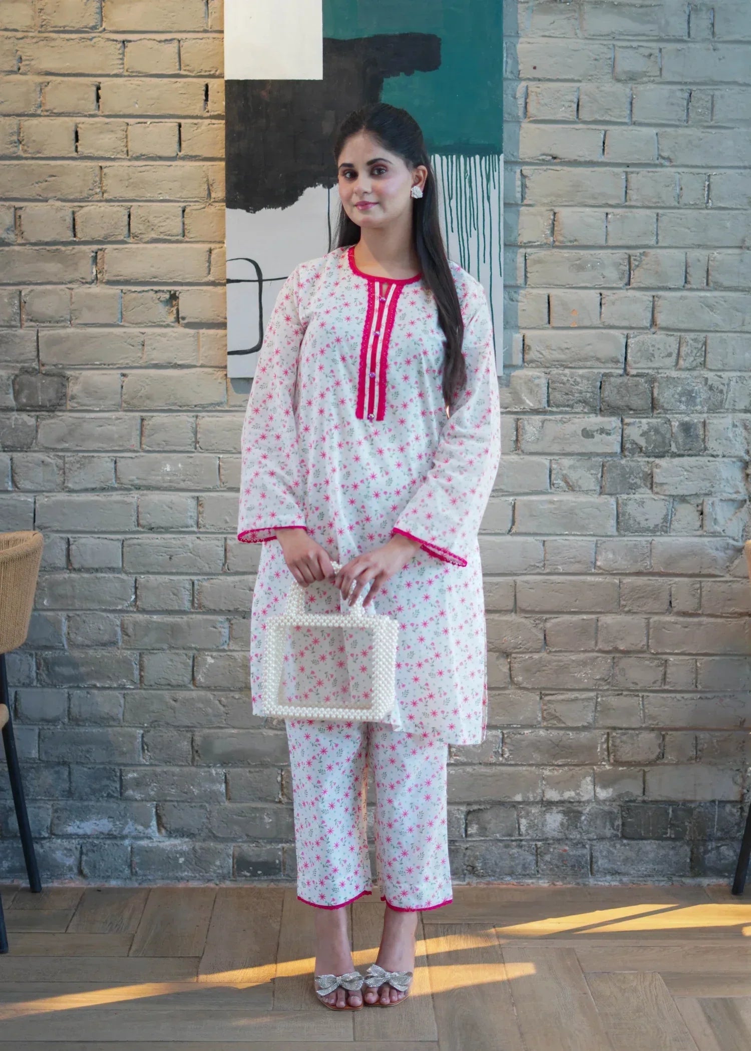 Amna Ali Nawaz Co Ord Set Lawn CHANDNI Women 2pcs