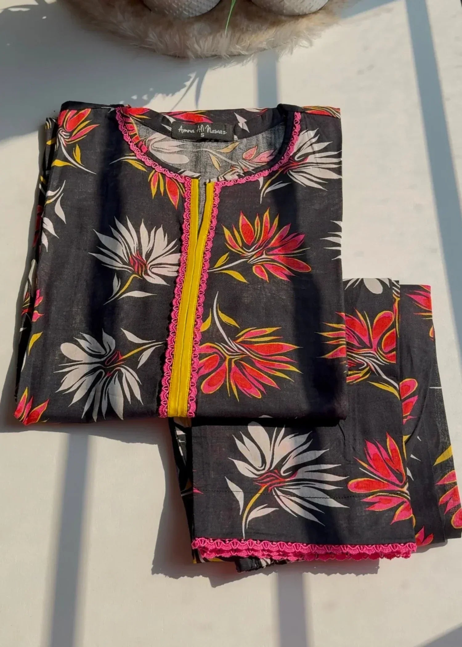 Amna Ali Nawaz Co Ord Set Lawn FLORID Women 2pcs