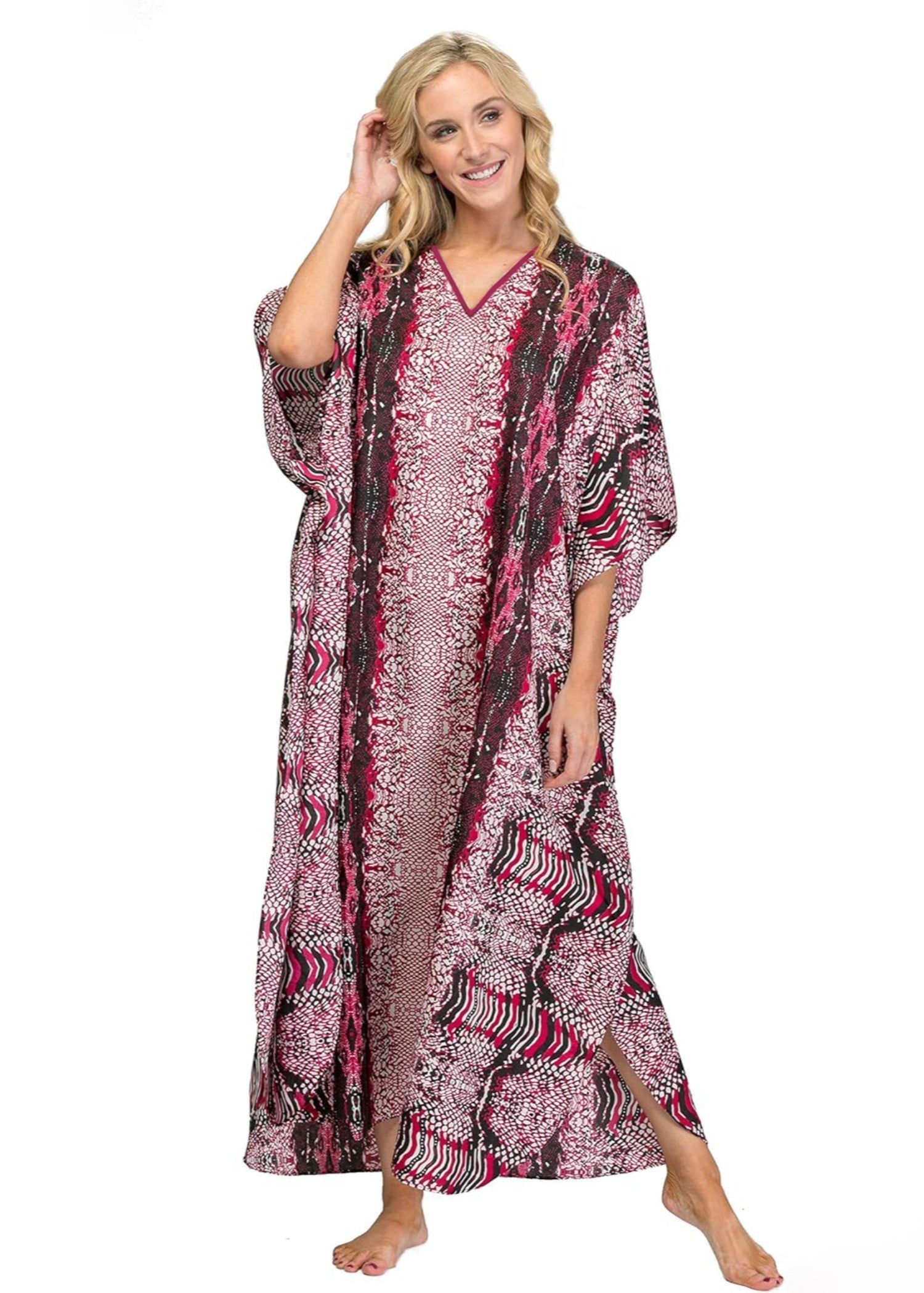 Soukpk Fuchsia Kaftan Women 1pcs