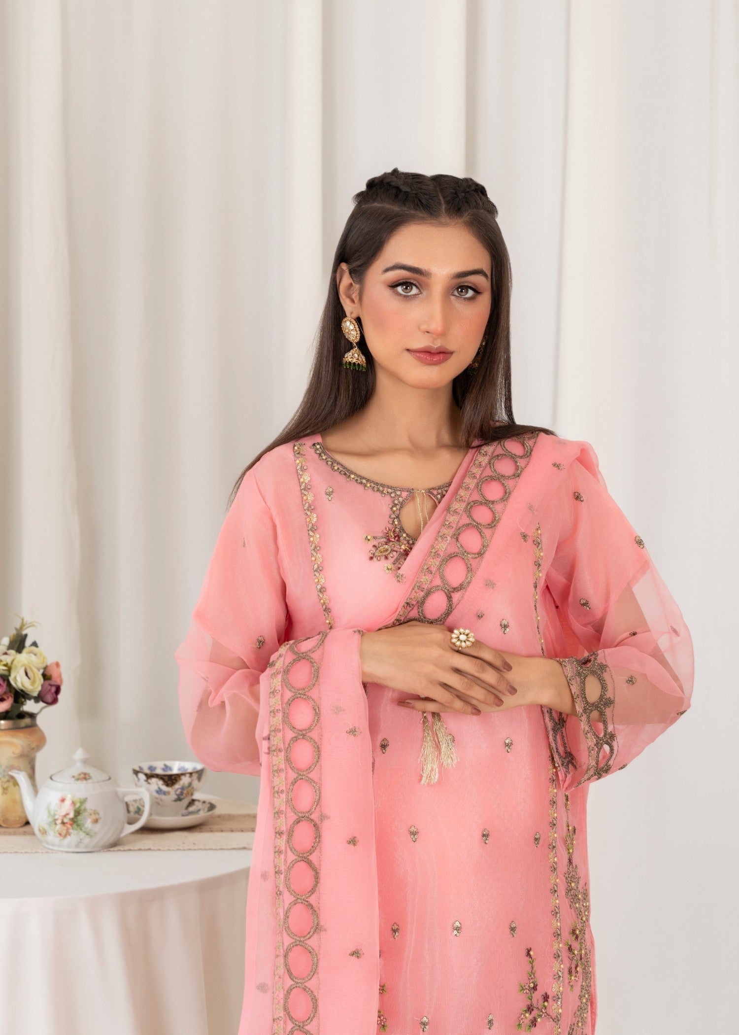 Shefoze Clothing Fancy zartaj sequence embroidery Women 3pcs