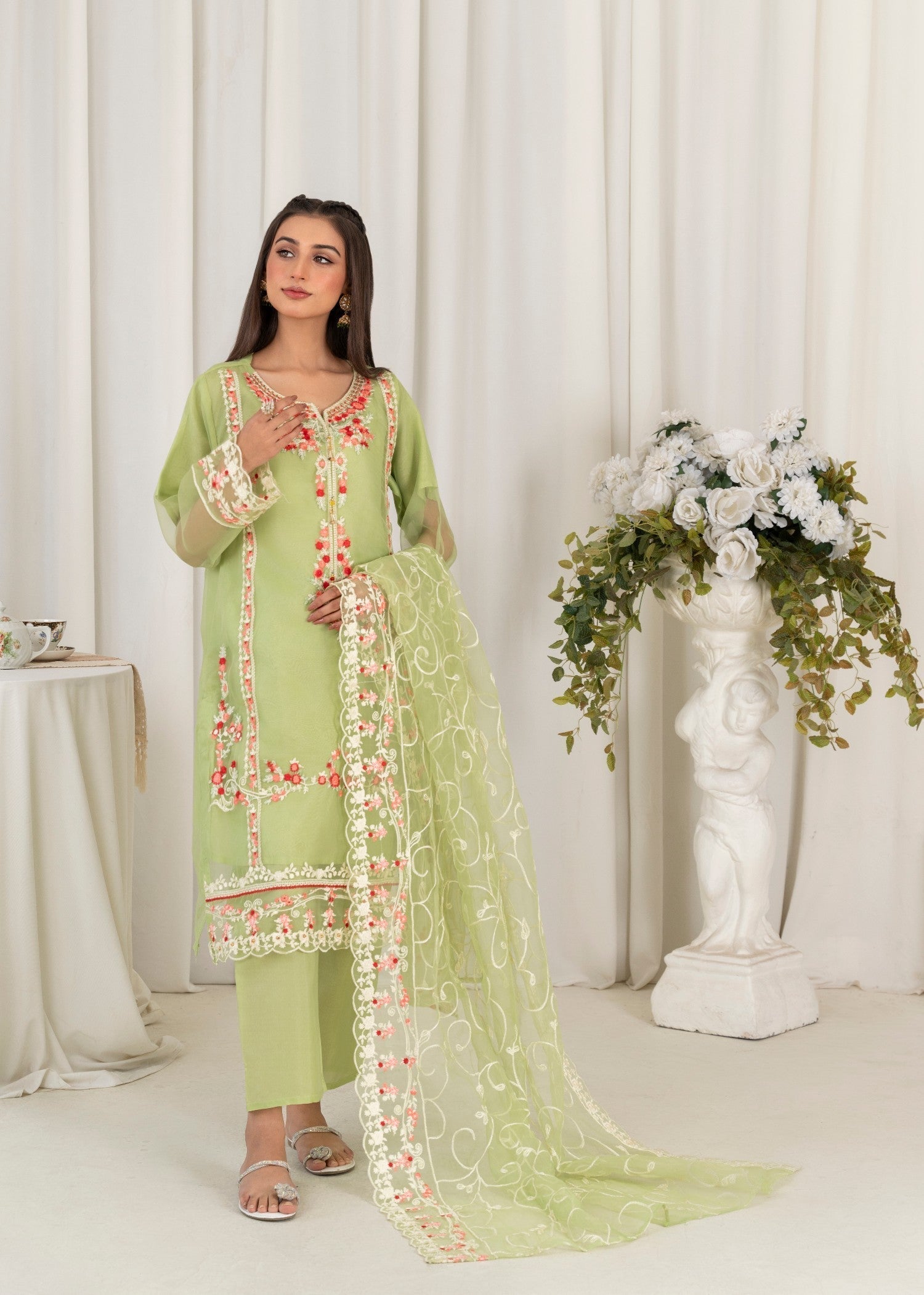 Shefoze Clothing Fancy malti embroidery Women 3pcs