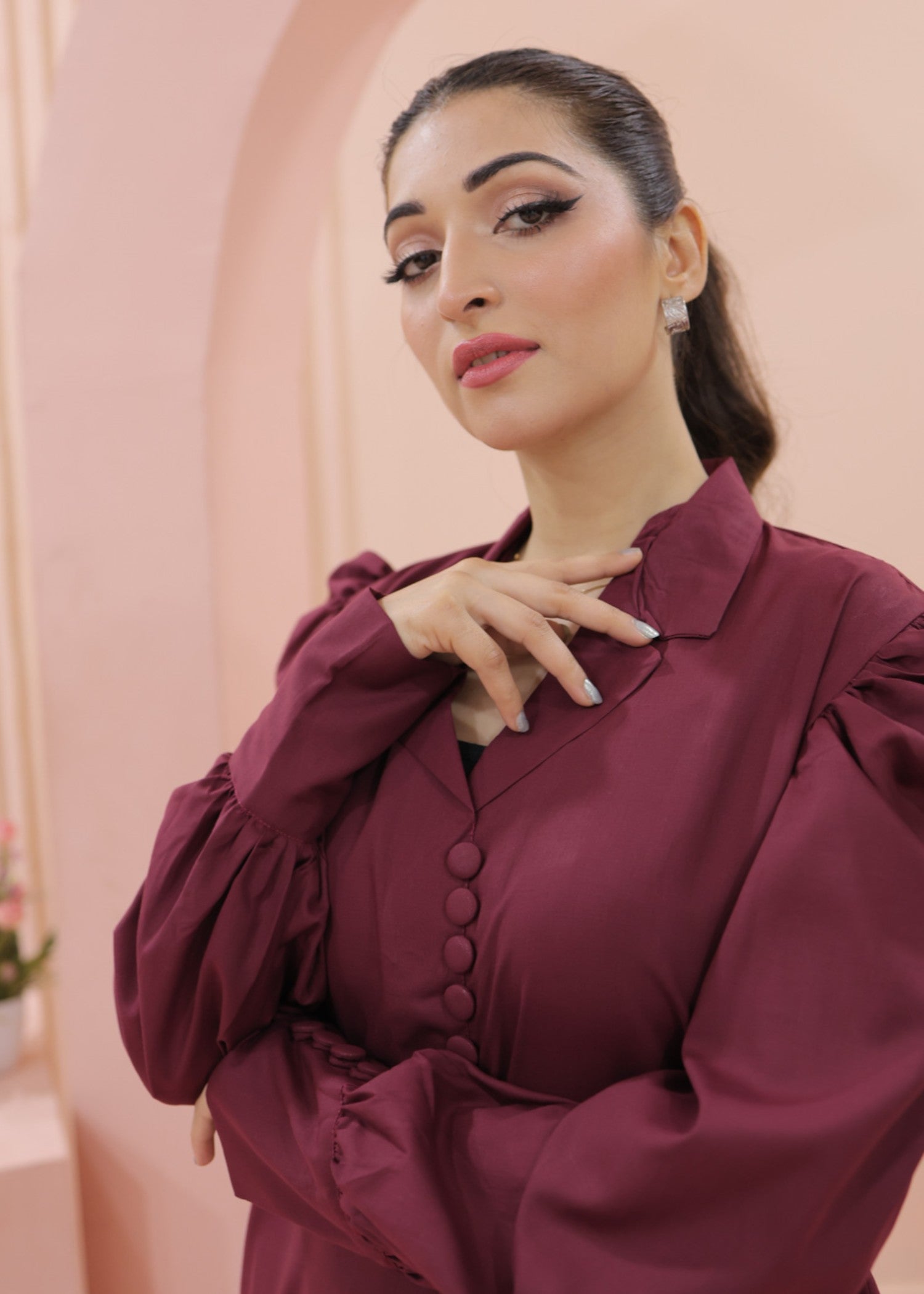 Tng (The Next Generation) Arha Co Ord Set | Wine Red Women 2pcs