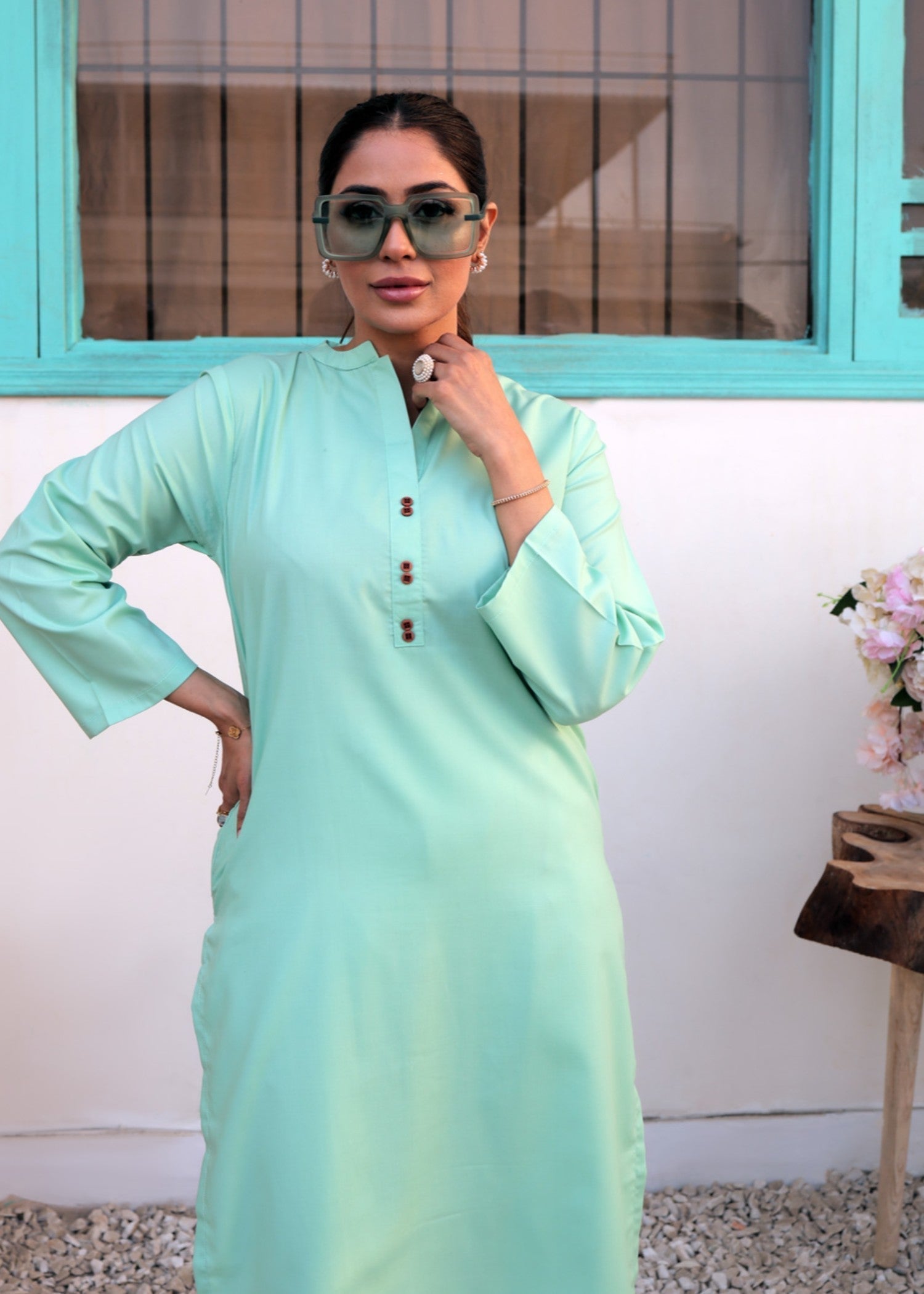 Tng (The Next Generation) Haniya Co Ord Set | Sea Green Women 2pcs