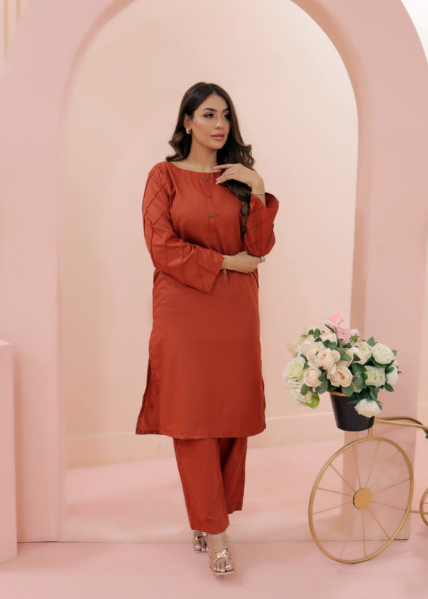 Tng (The Next Generation) Ansha Co Ord Set | Rust Women 2pcs