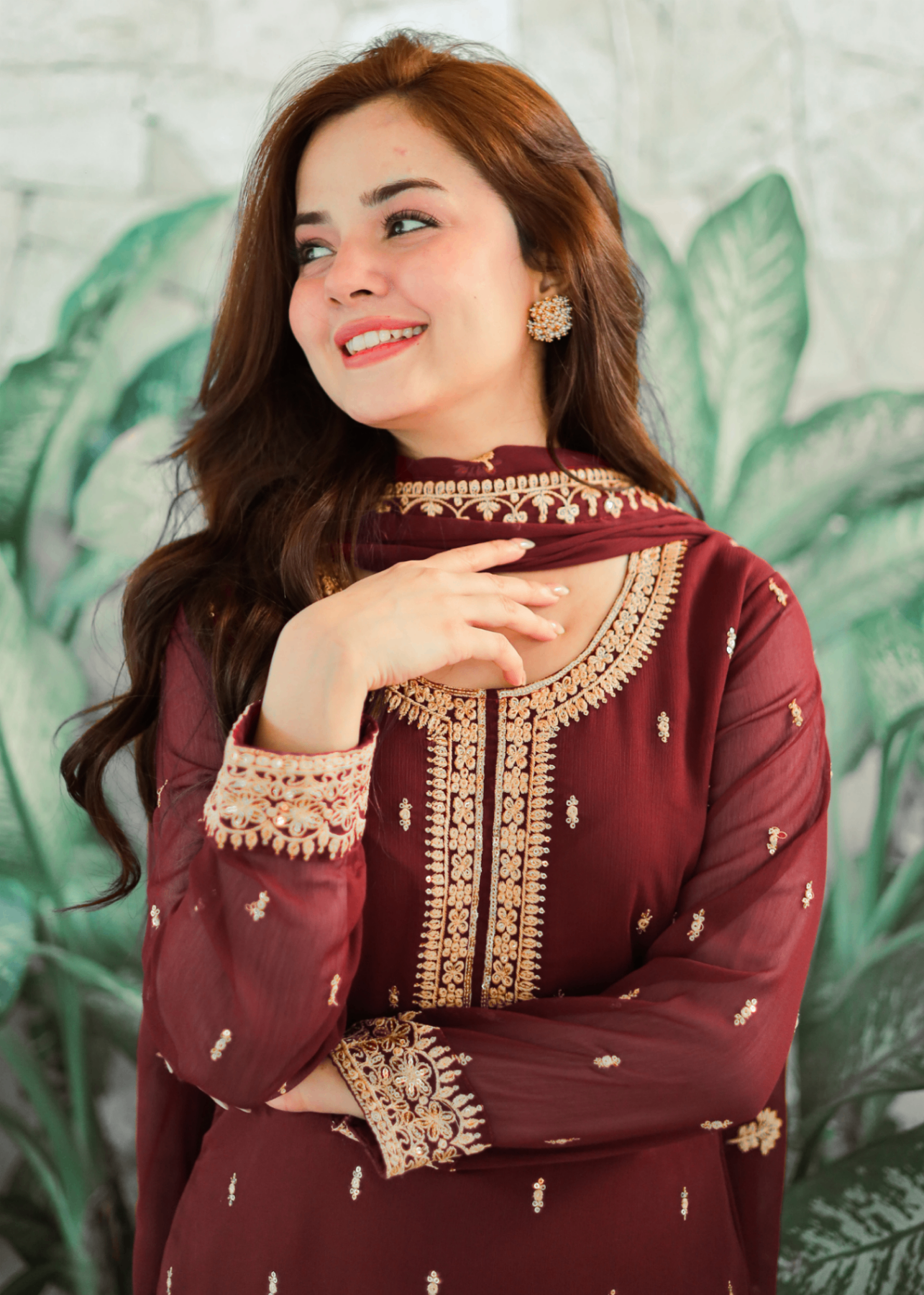 Abaan Zohan Ada Maroon Women 3pcs