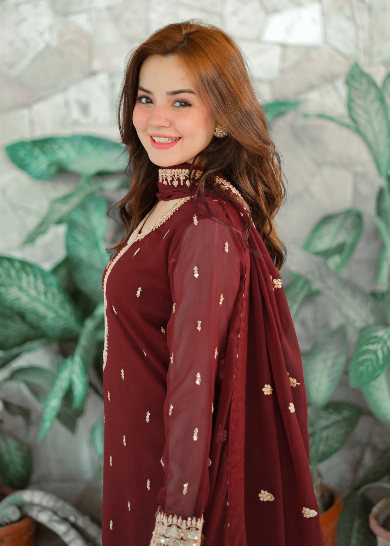 Abaan Zohan Ada Maroon Women 3pcs