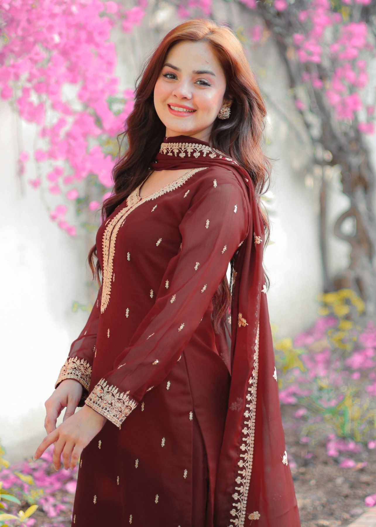 Abaan Zohan Ada Maroon Women 3pcs