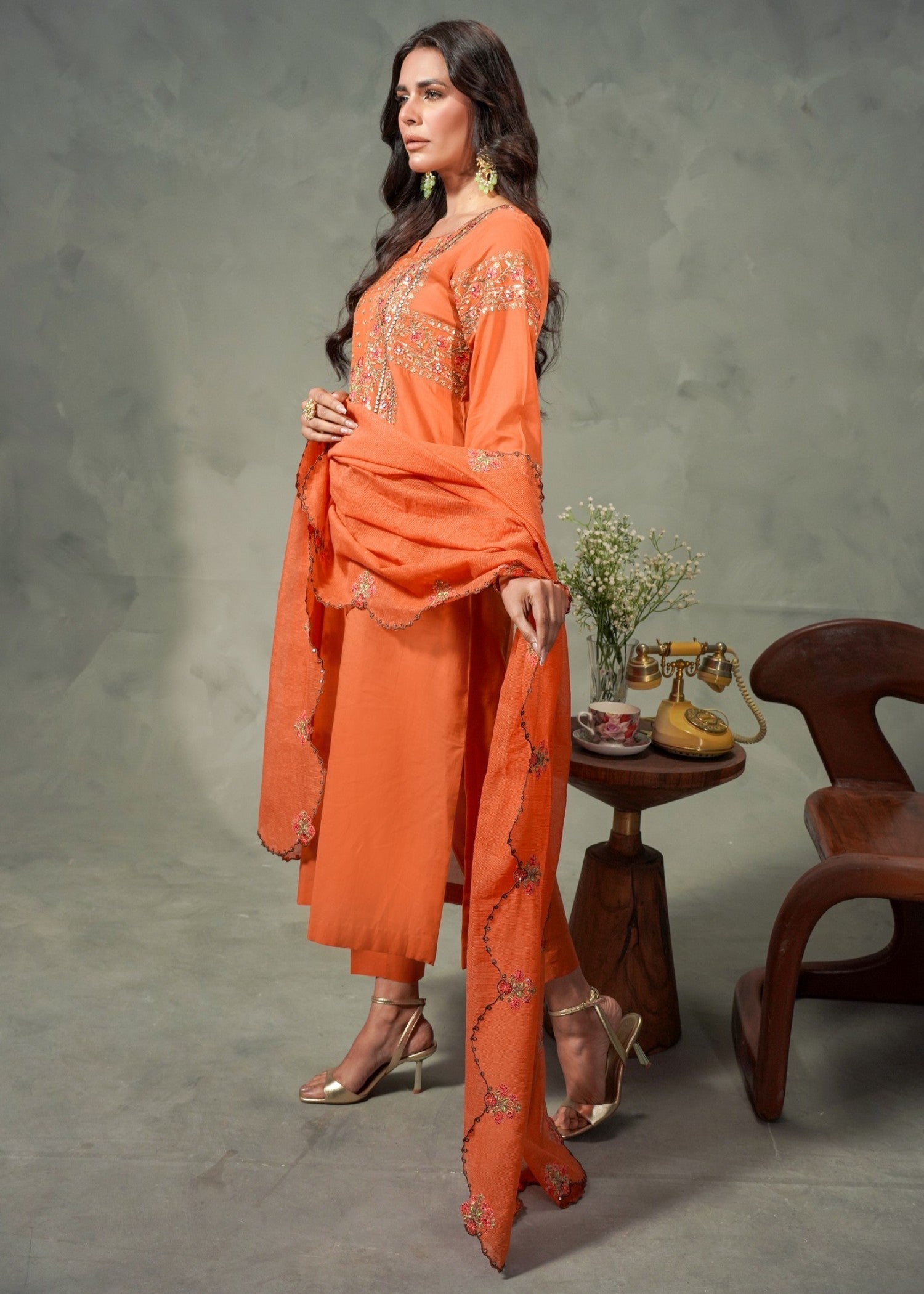 Mayal Feroze ZC 925 21 Coral Pink Women 3pcs