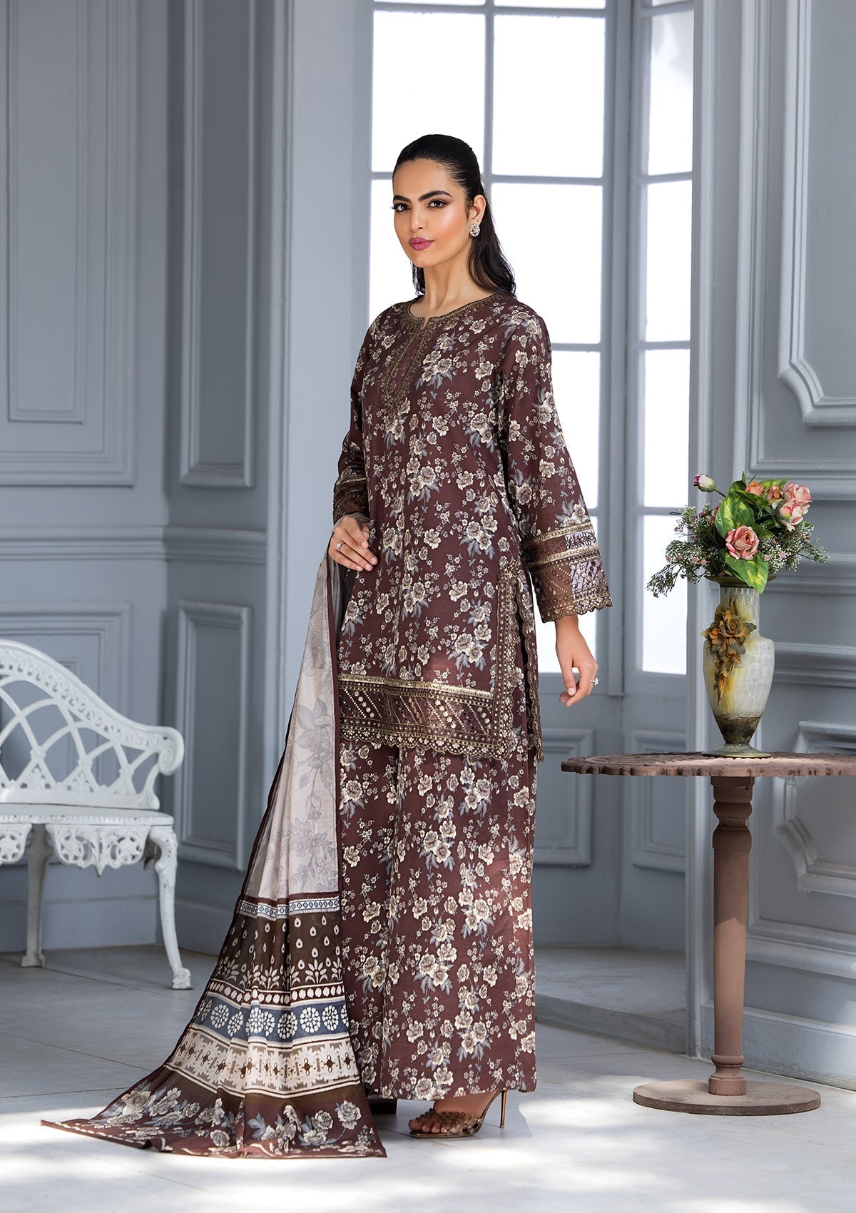 Bin Tayyab BT006184 BRN Women 3pcs