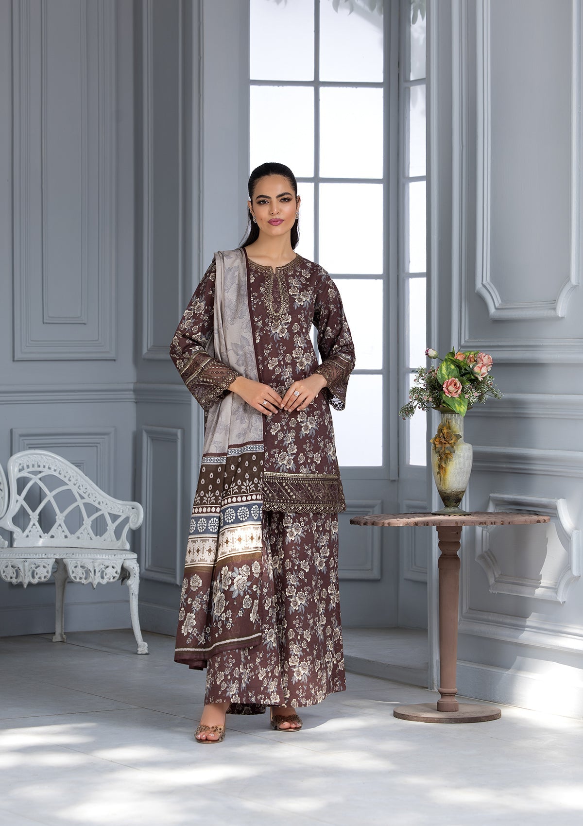 Bin Tayyab BT006184 BRN Women 3pcs