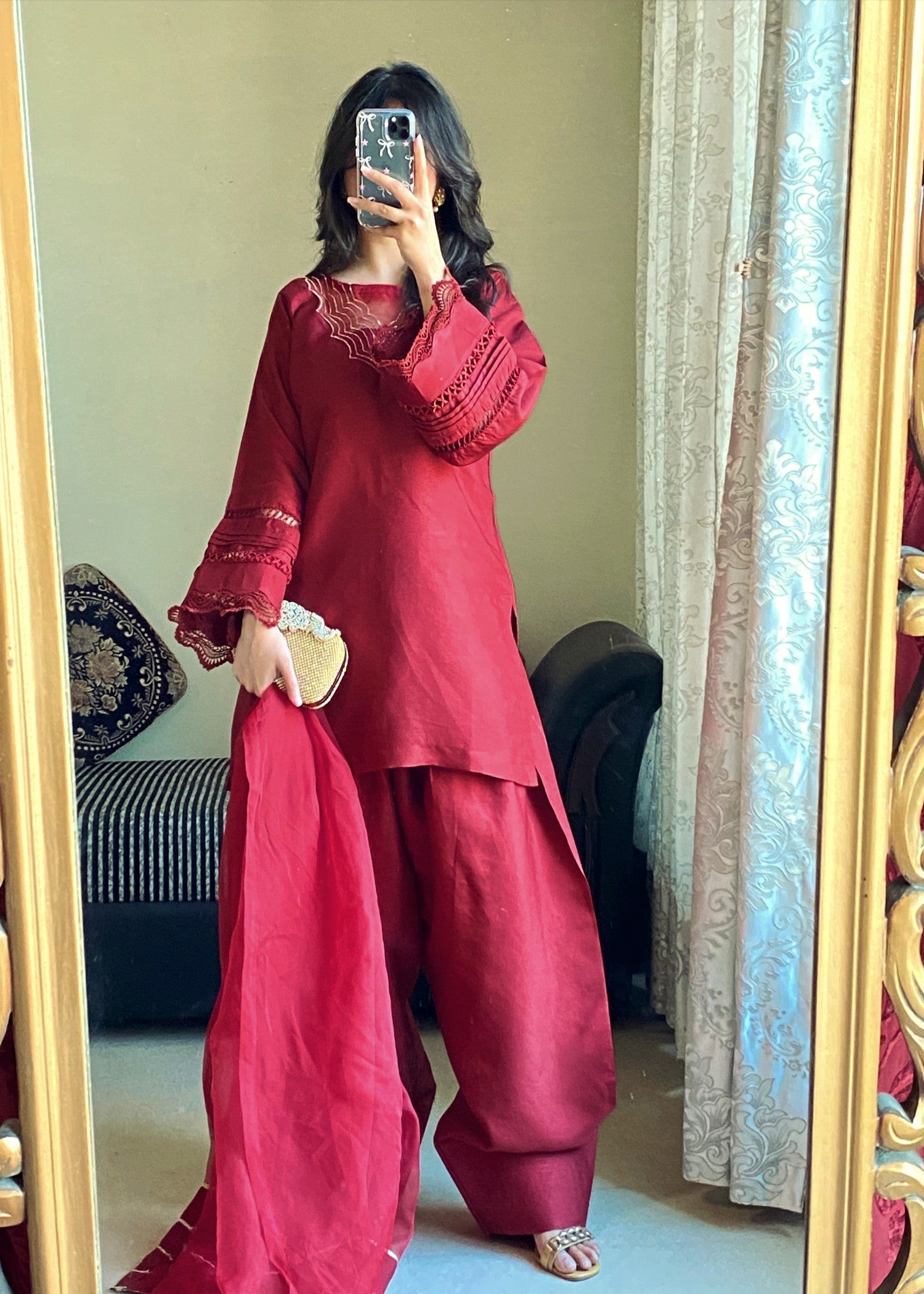 Wasli Ruby Farshi Shalwar Women 3pcs