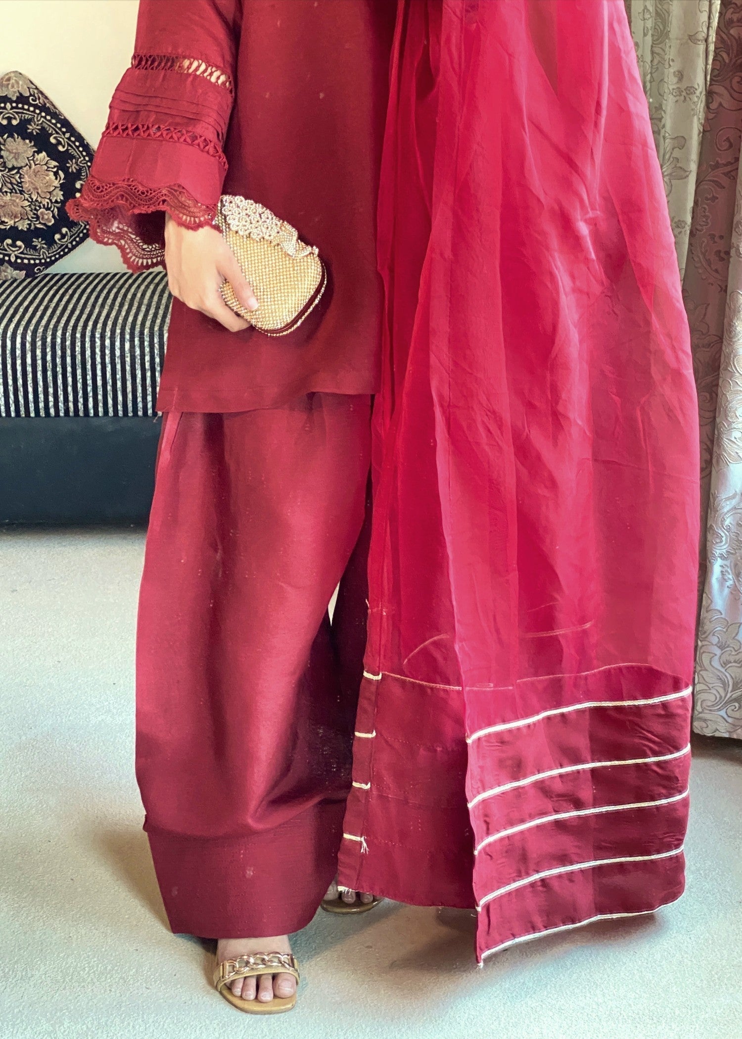 Wasli Ruby Farshi Shalwar Women 3pcs