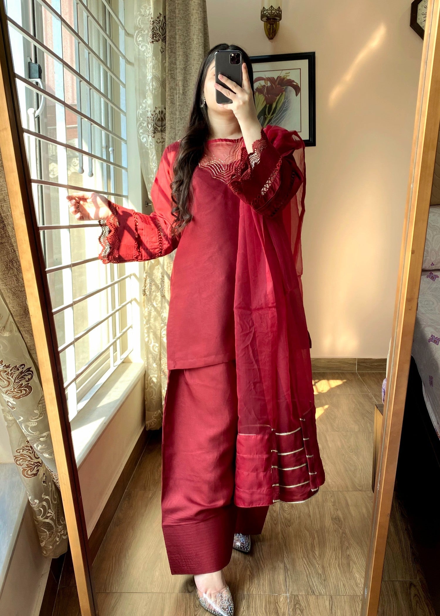 Wasli Ruby Farshi Shalwar Women 3pcs