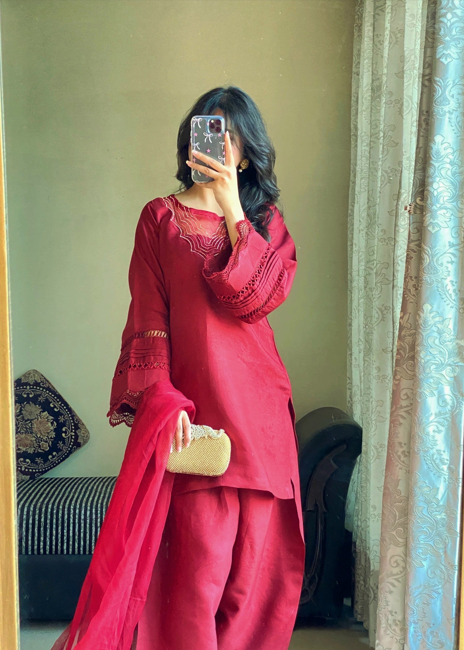 Wasli Ruby Farshi Shalwar Women 3pcs