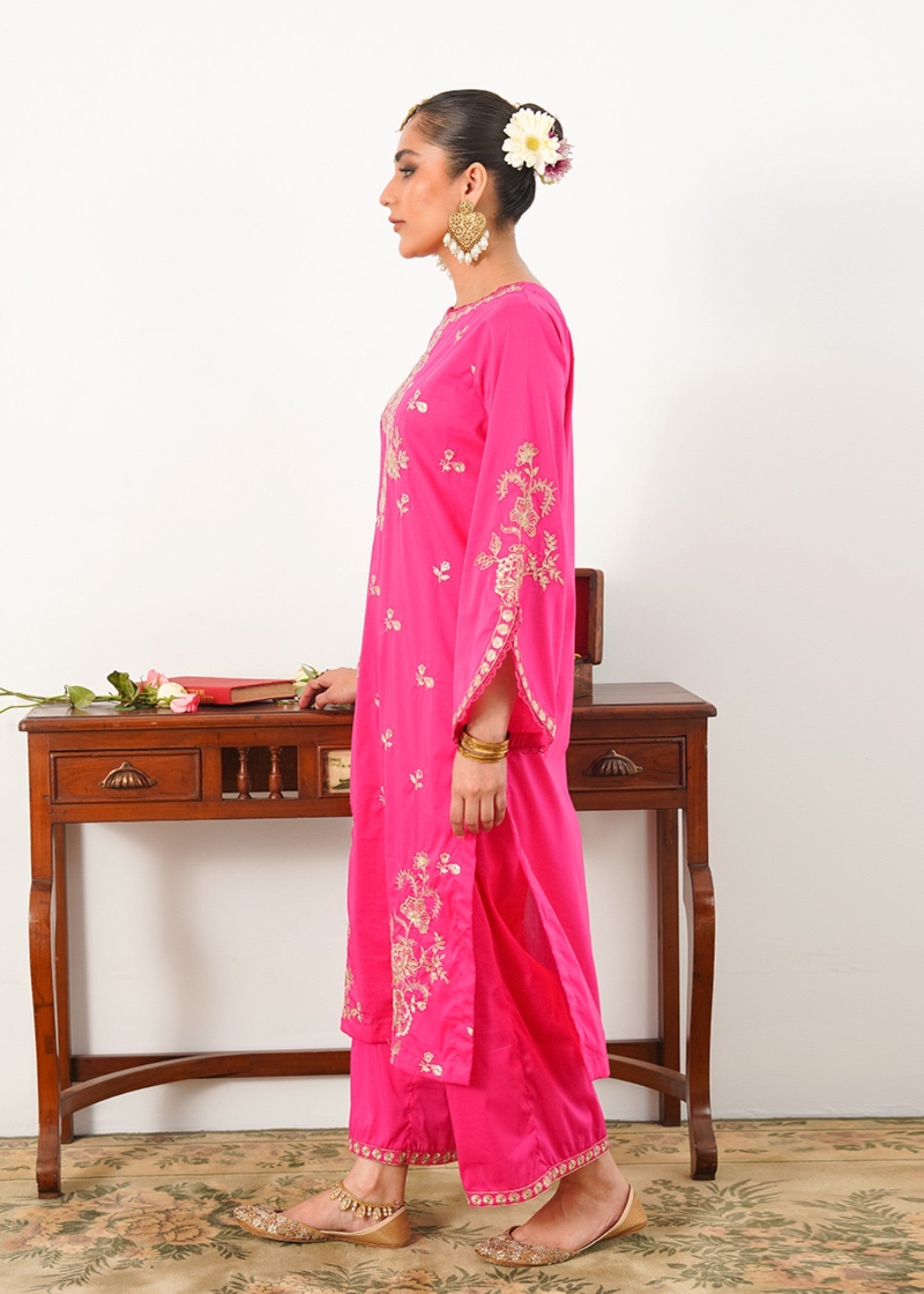 Kross Kulture Luxe Cotton Silk Suit Women 2pcs