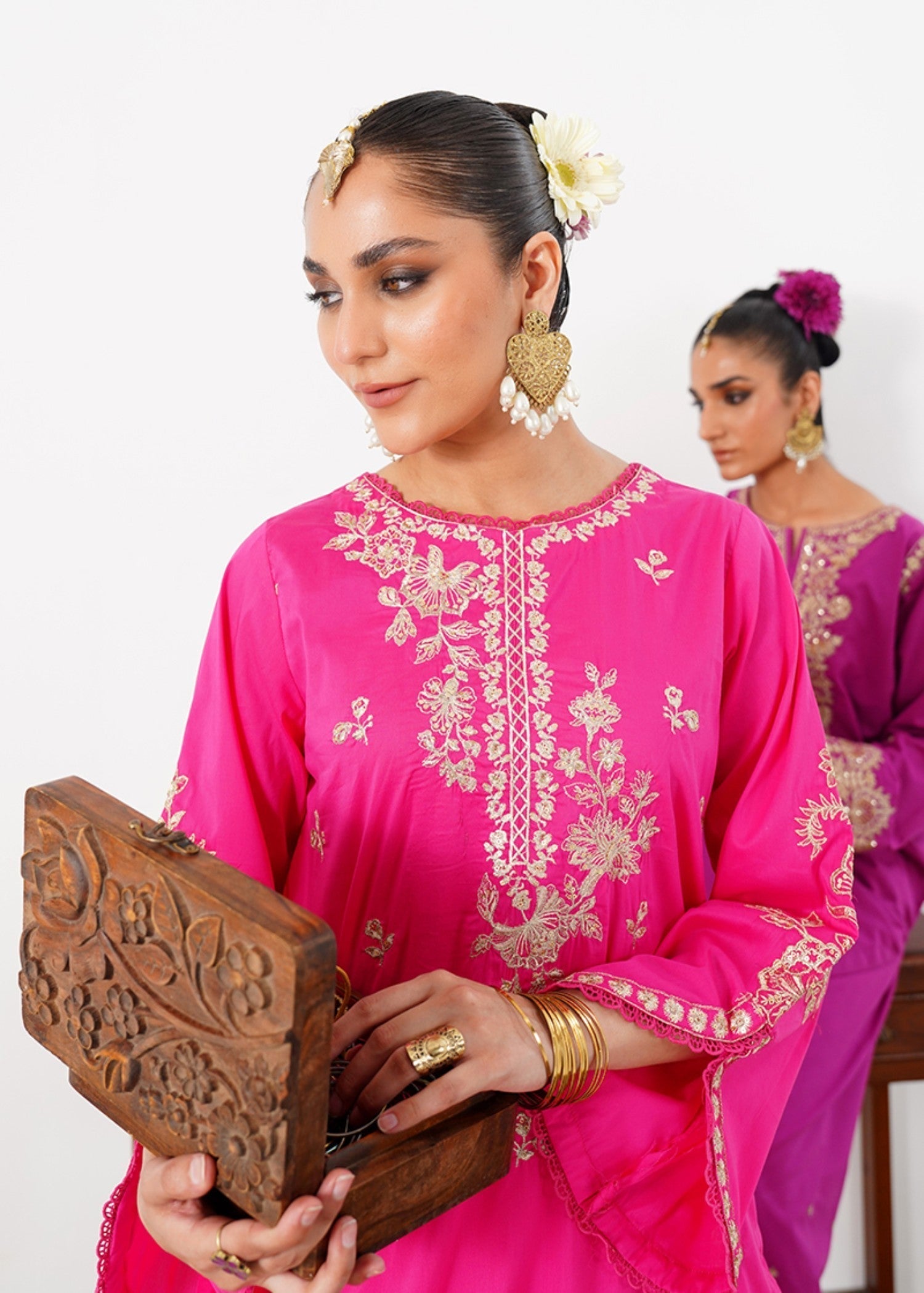 Kross Kulture Luxe Cotton Silk Suit Women 2pcs