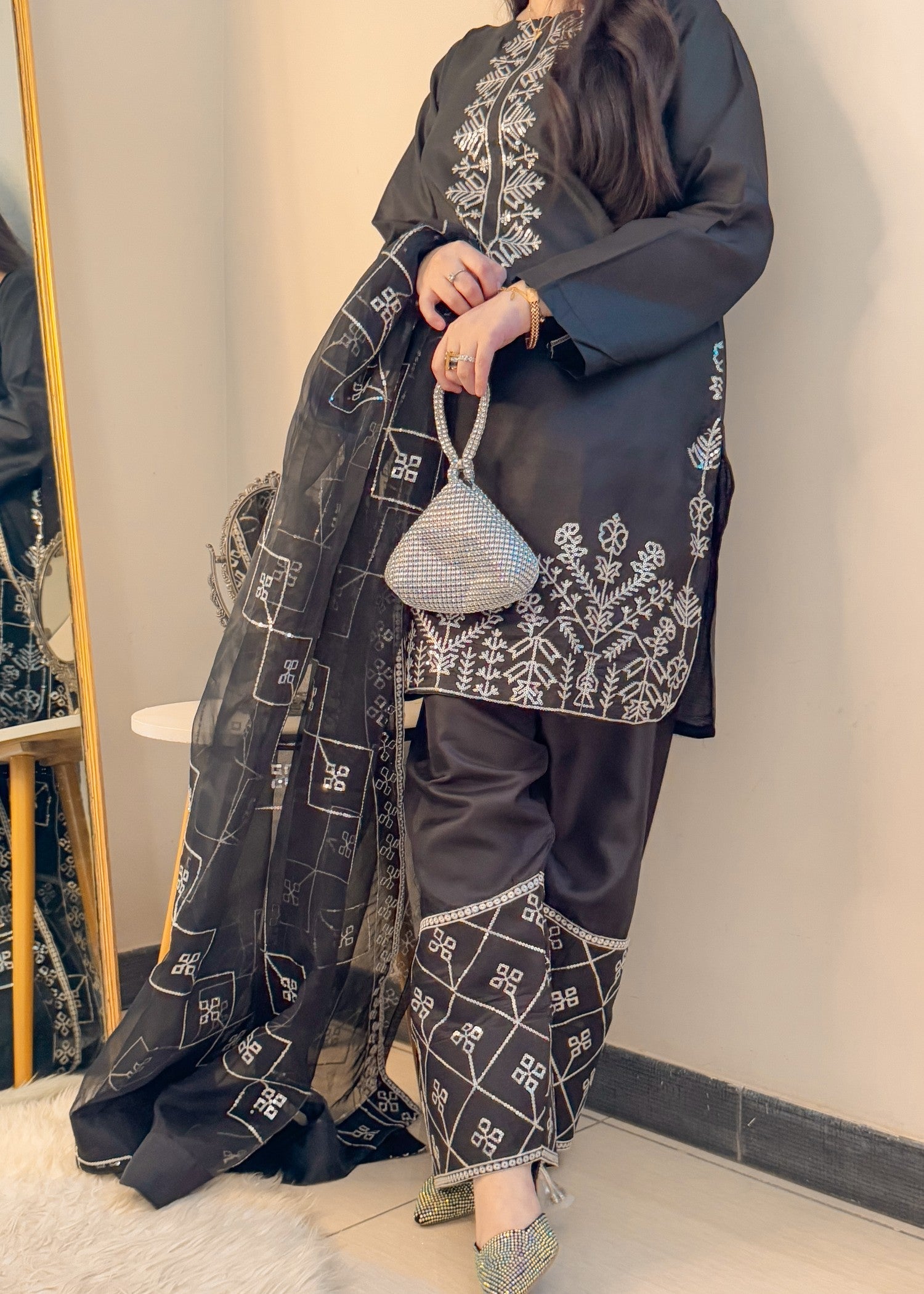 Noor Asiya Farshi Shalwar Royal Grace Women 3pcs