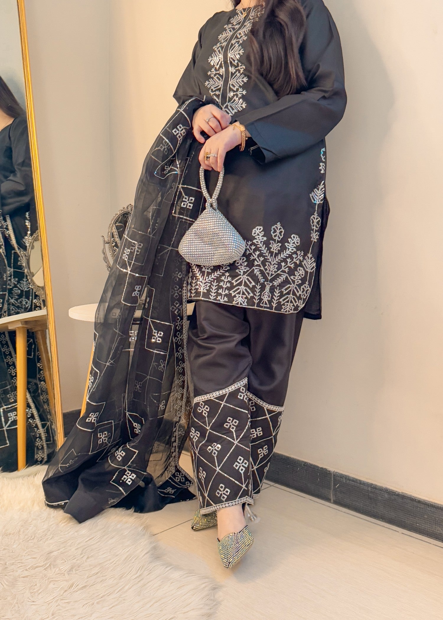 Noor Asiya Farshi Shalwar Royal Grace Women 3pcs