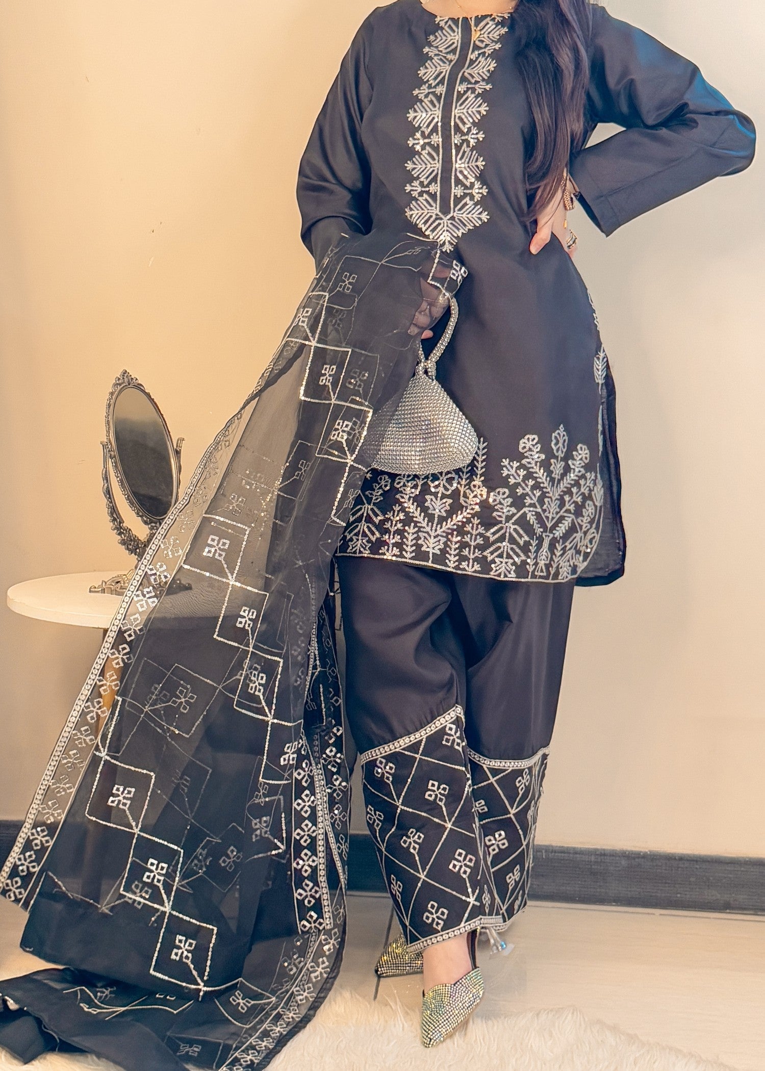 Noor Asiya Farshi Shalwar Royal Grace Women 3pcs