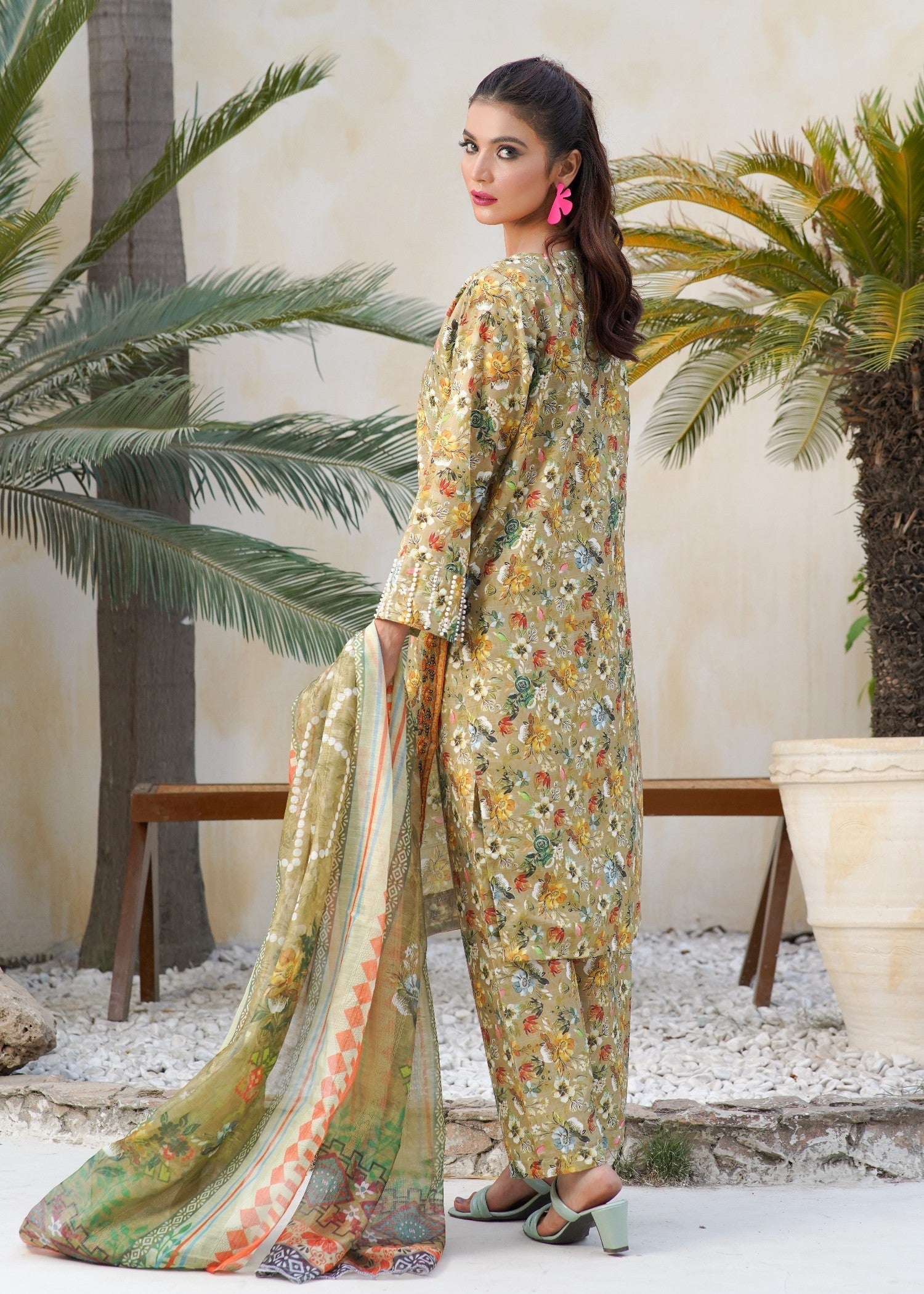 Rangoon Clothing Qissa Dhani Green Women 3pcs