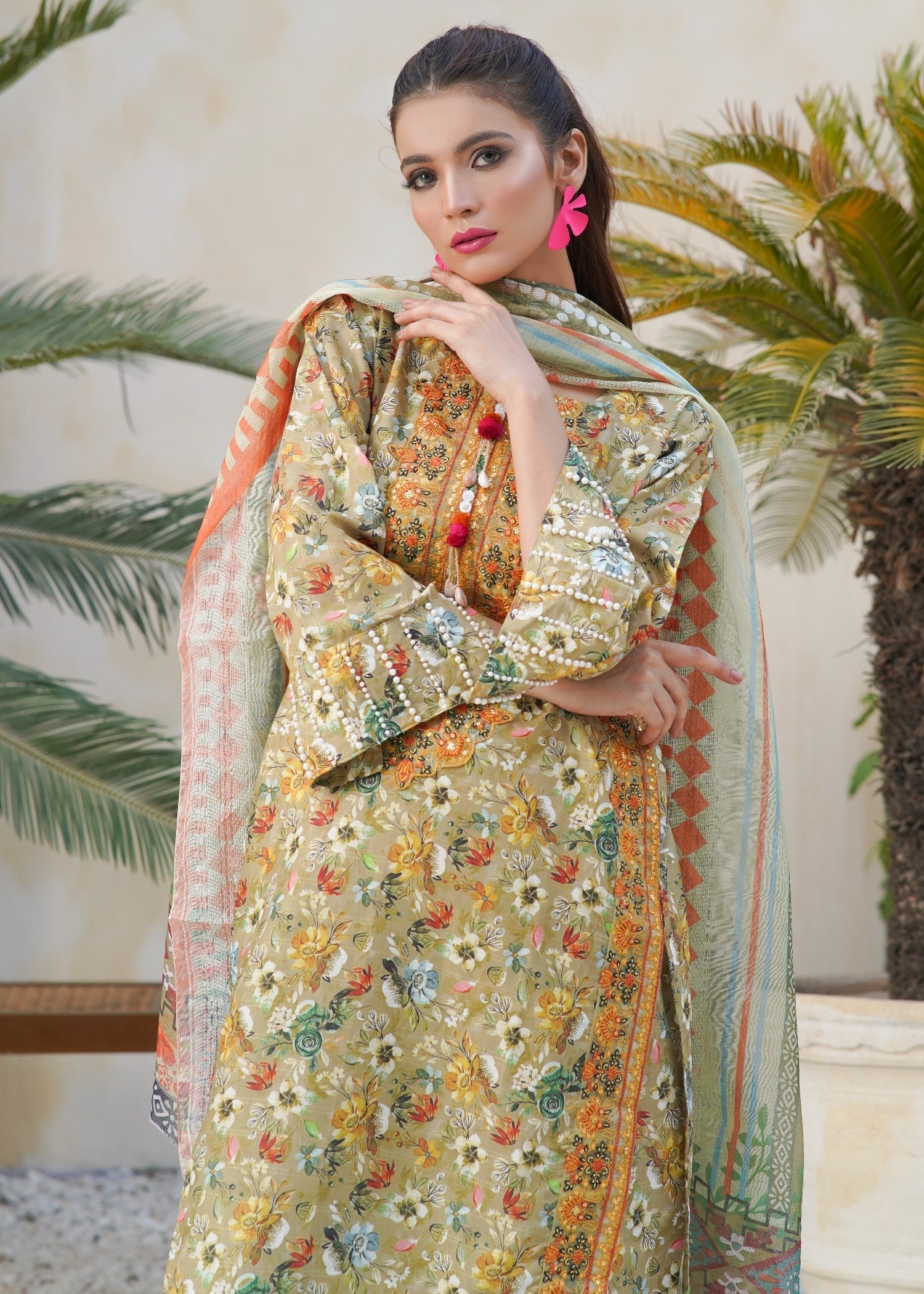 Rangoon Clothing Qissa Dhani Green Women 3pcs