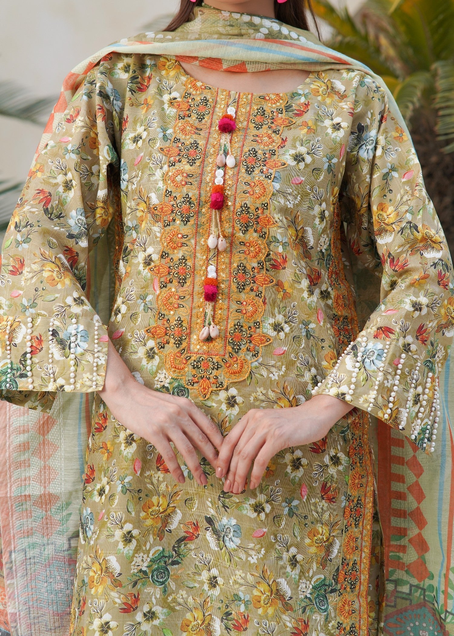 Rangoon Clothing Qissa Dhani Green Women 3pcs