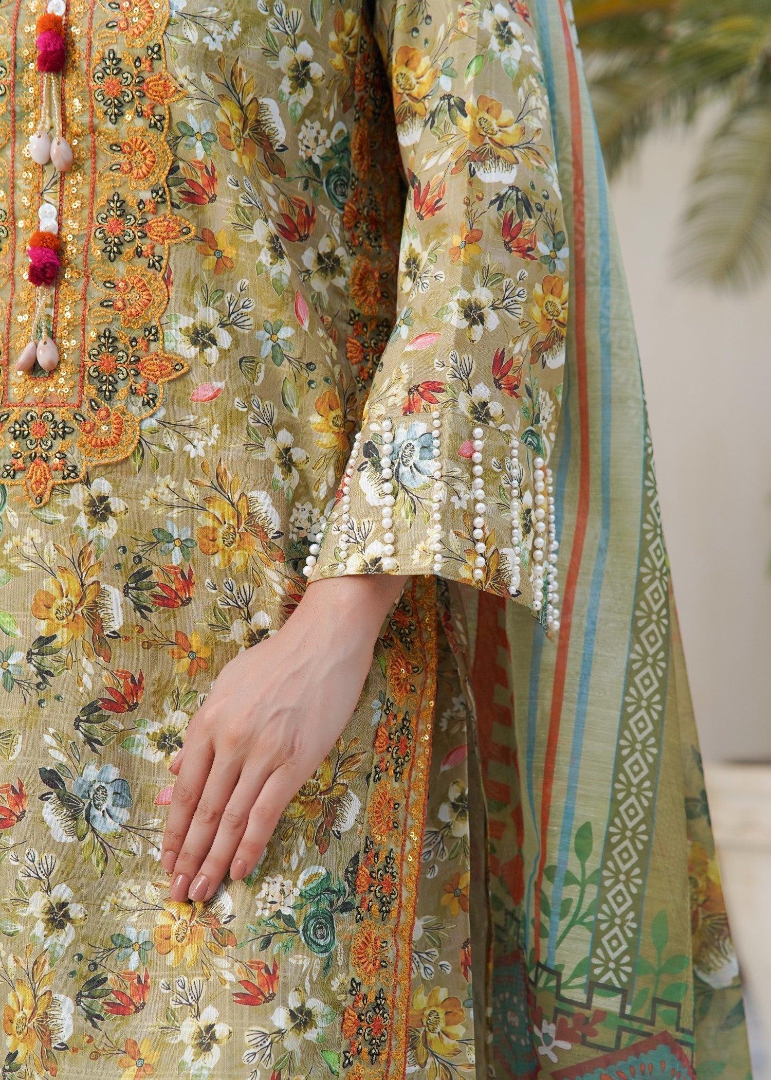 Rangoon Clothing Qissa Dhani Green Women 3pcs