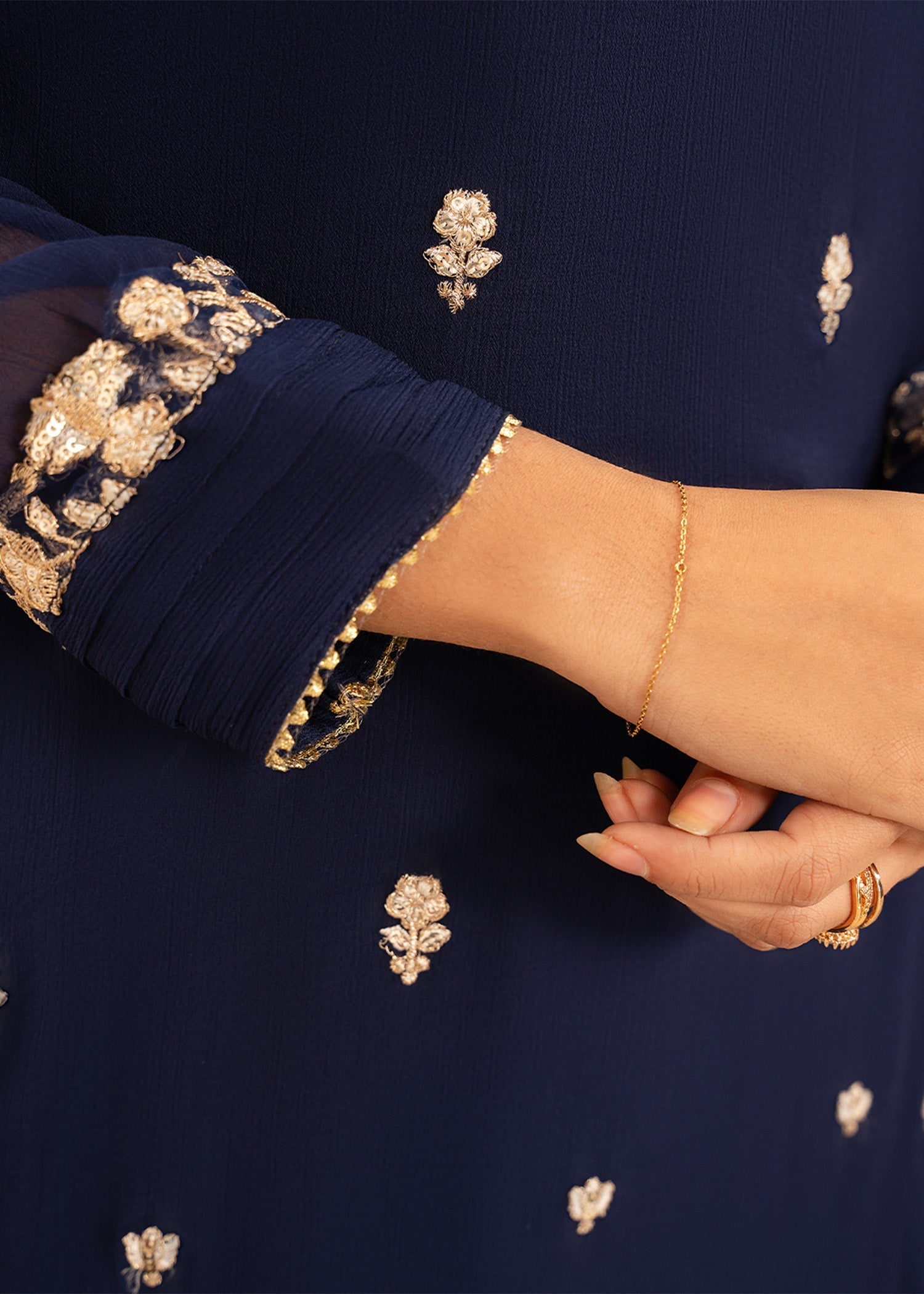 Agha Jaan Insia Blue Women 3pcs