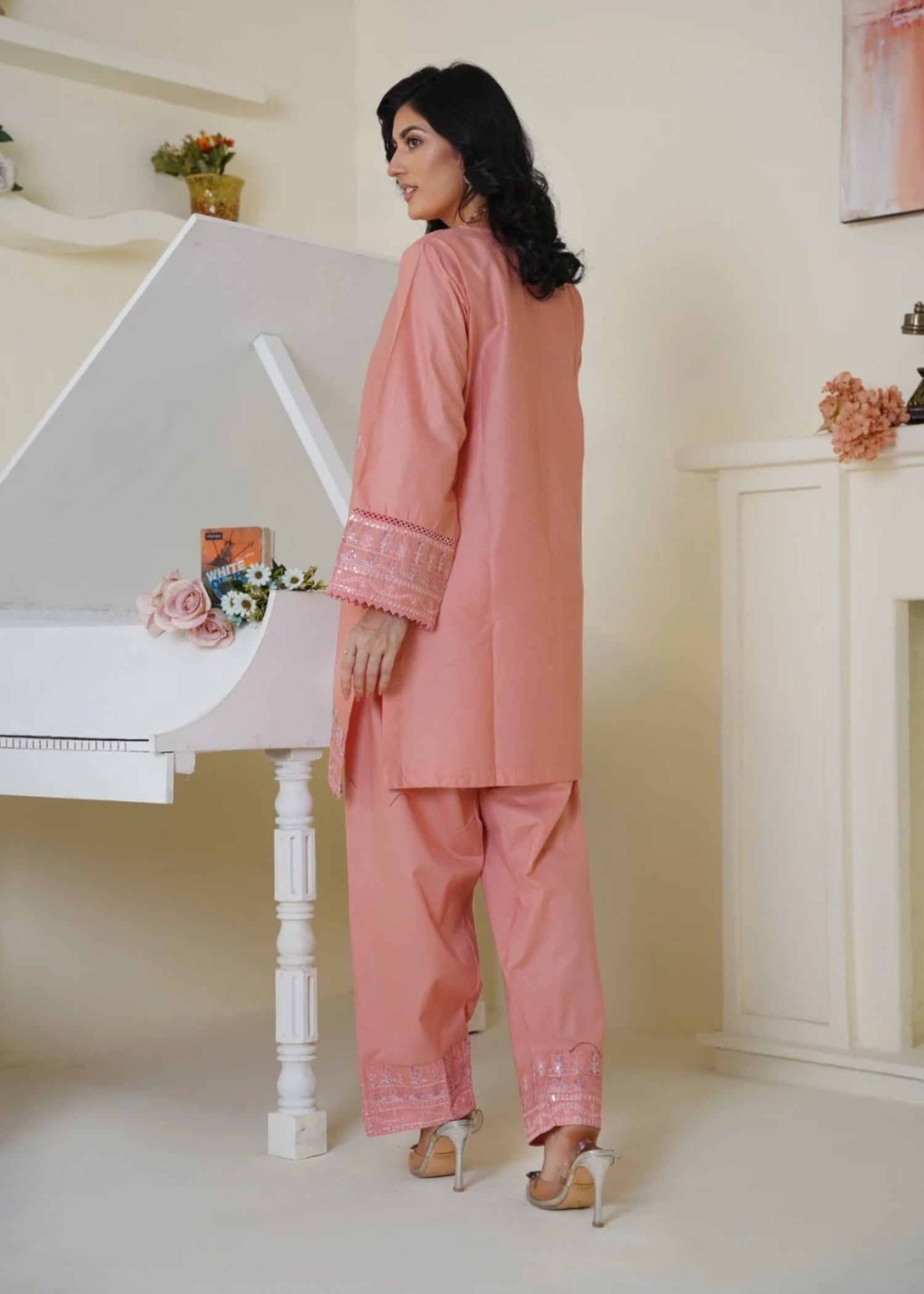 The Turkish Wear Sea Shell Pink Set Women 2pcs