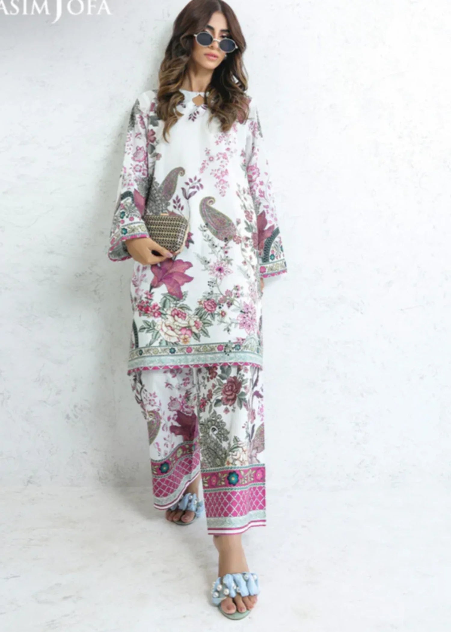 Asim Jofa AJPB 216 PRINTED CAMBRIC STITCHED Women 2pcs